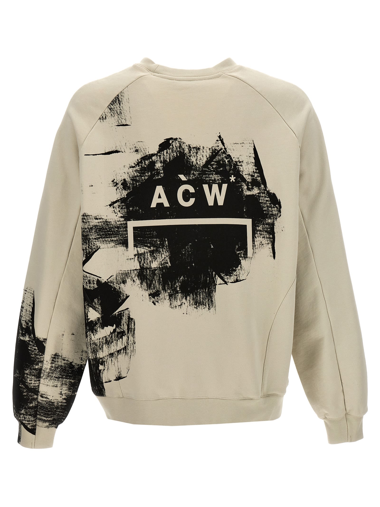 Shop A-cold-wall* Bone Brushstroke Sweatshirt In White/black