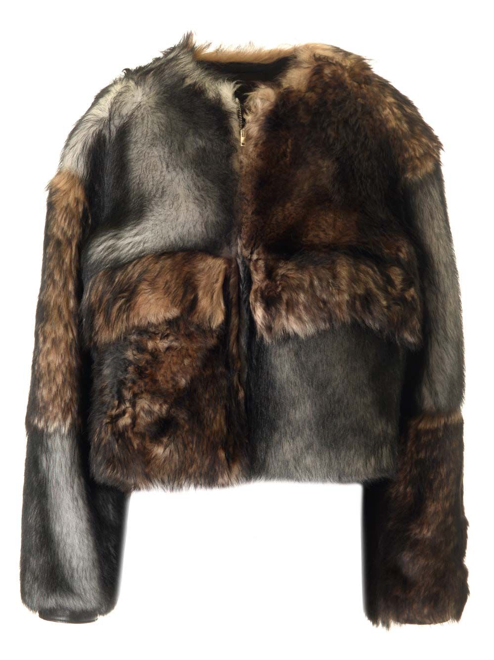 Crewneck Fur Coat