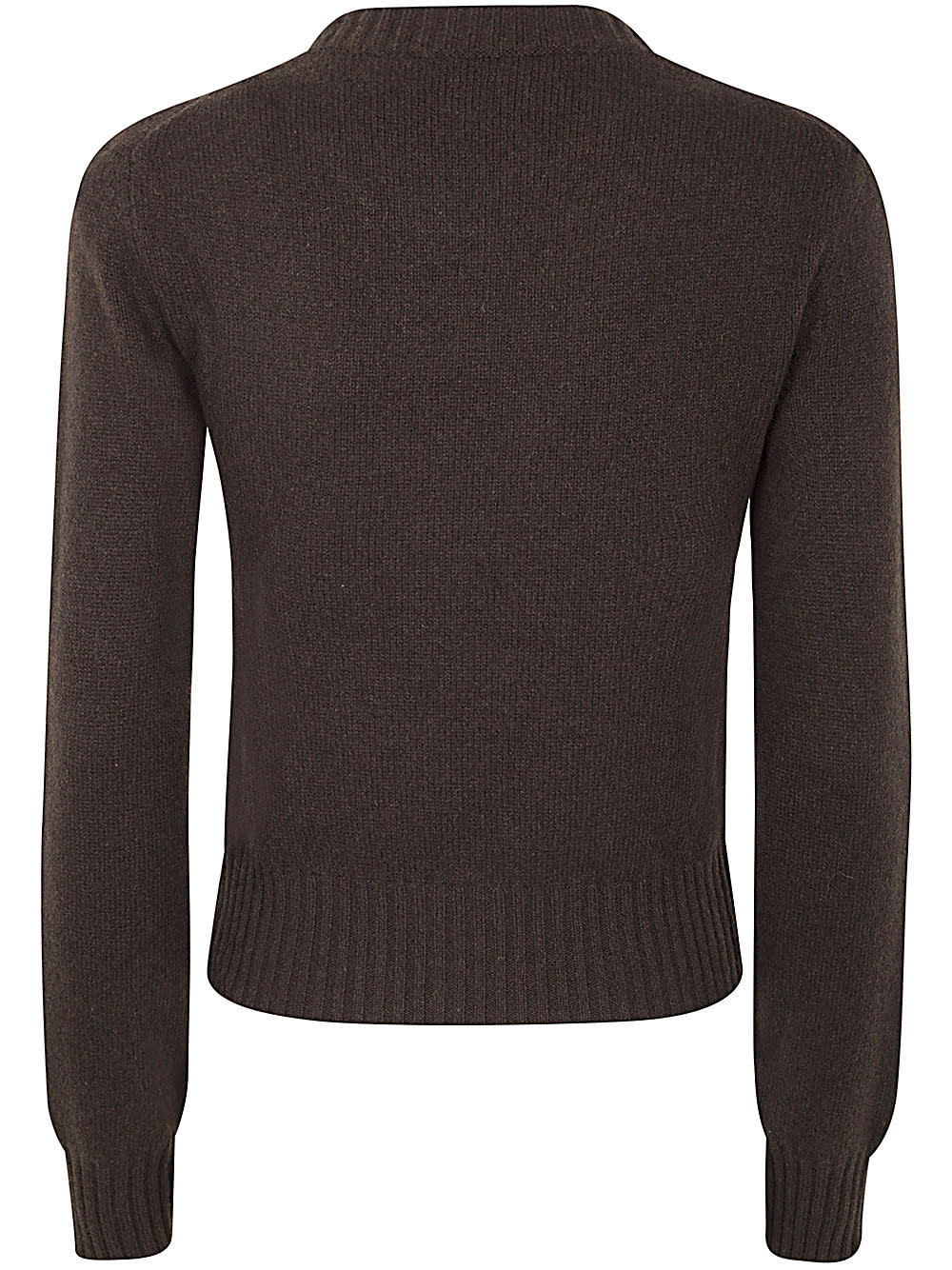 Shop Ami Alexandre Mattiussi Slim Tonal Adc Sweater In Dark Coffee