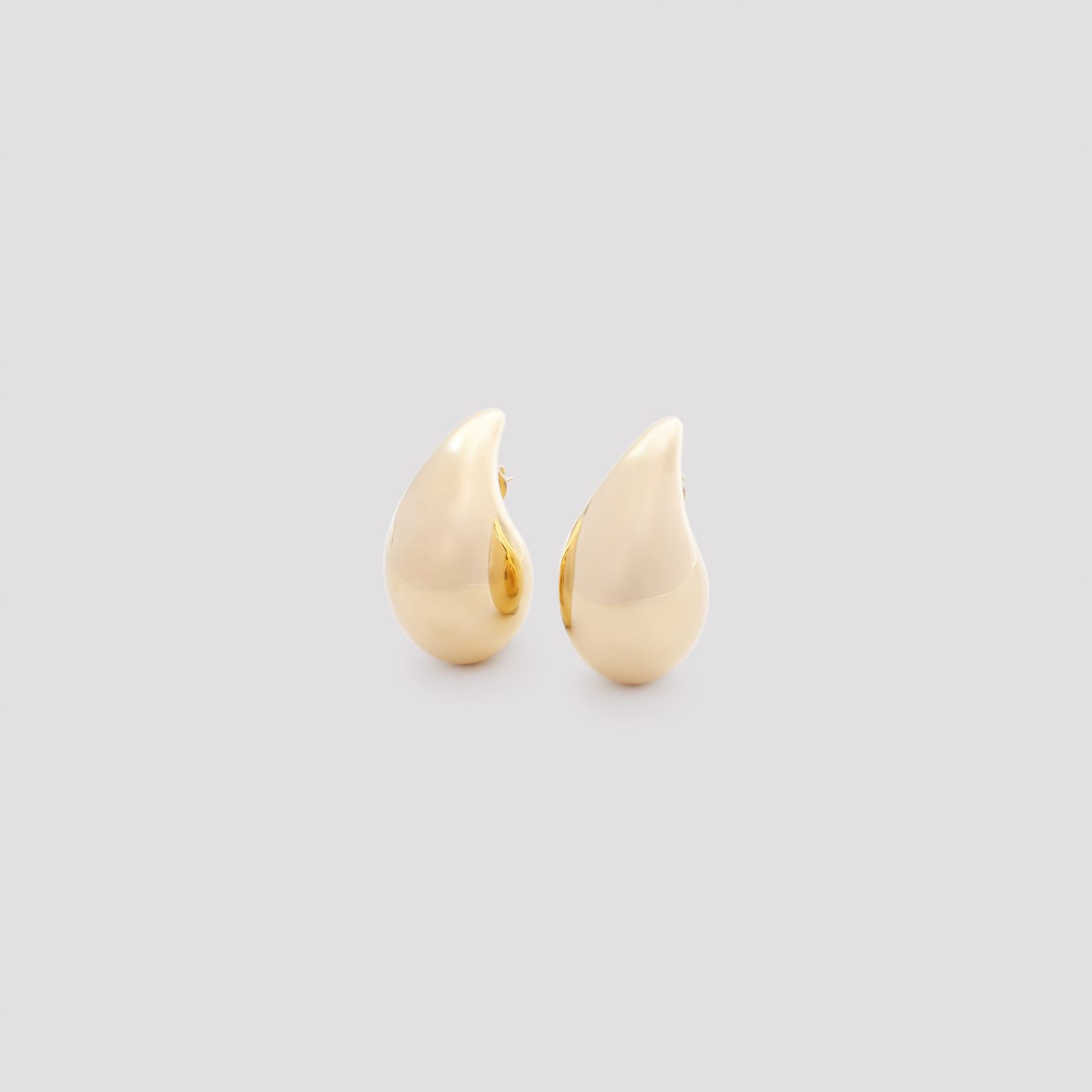 Shop Bottega Veneta Big Drop Earrings In Yellow Gold