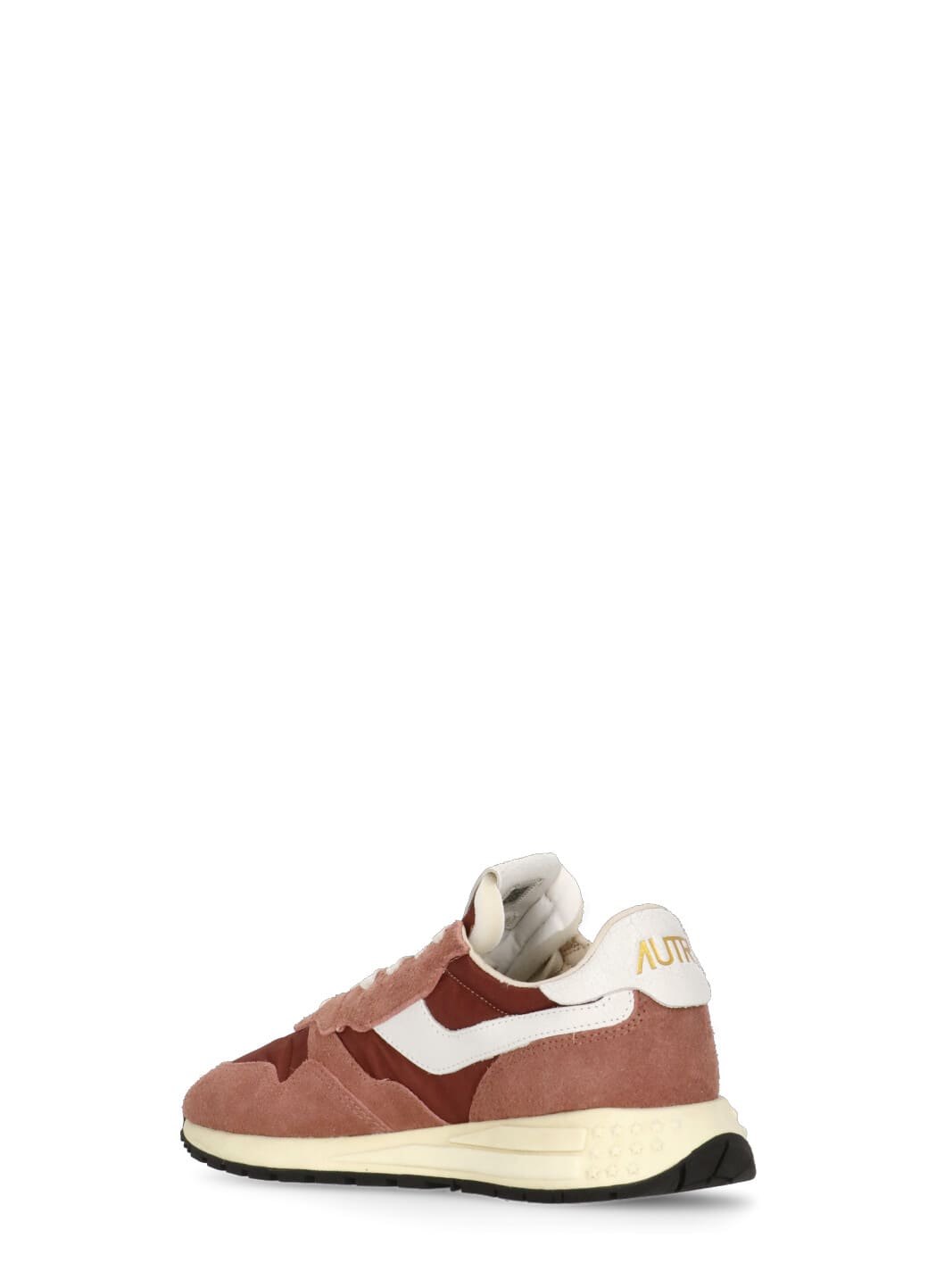 Autry Low Top Sneakers Contrasting Inserts In Pink