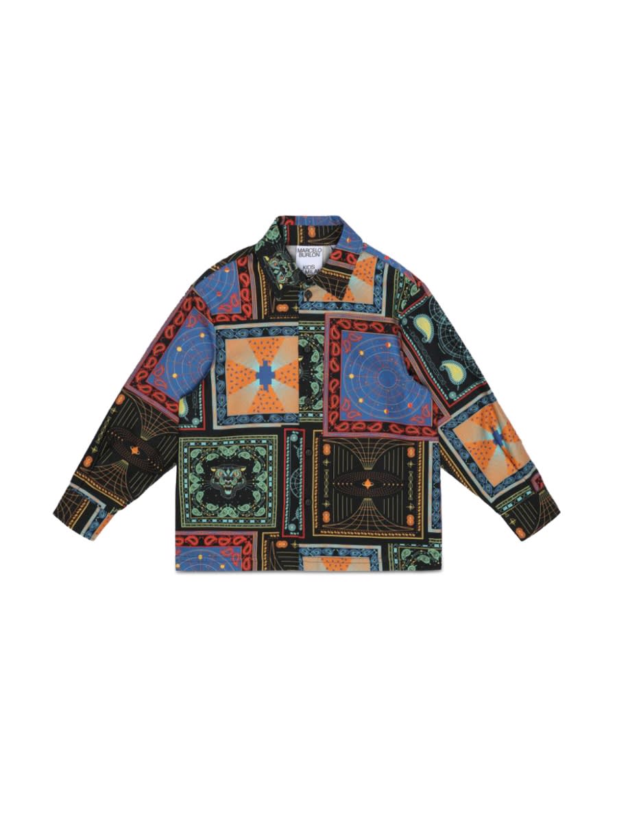 Shop Marcelo Burlon County Of Milan Bandana Aop Shirt In Multicolour