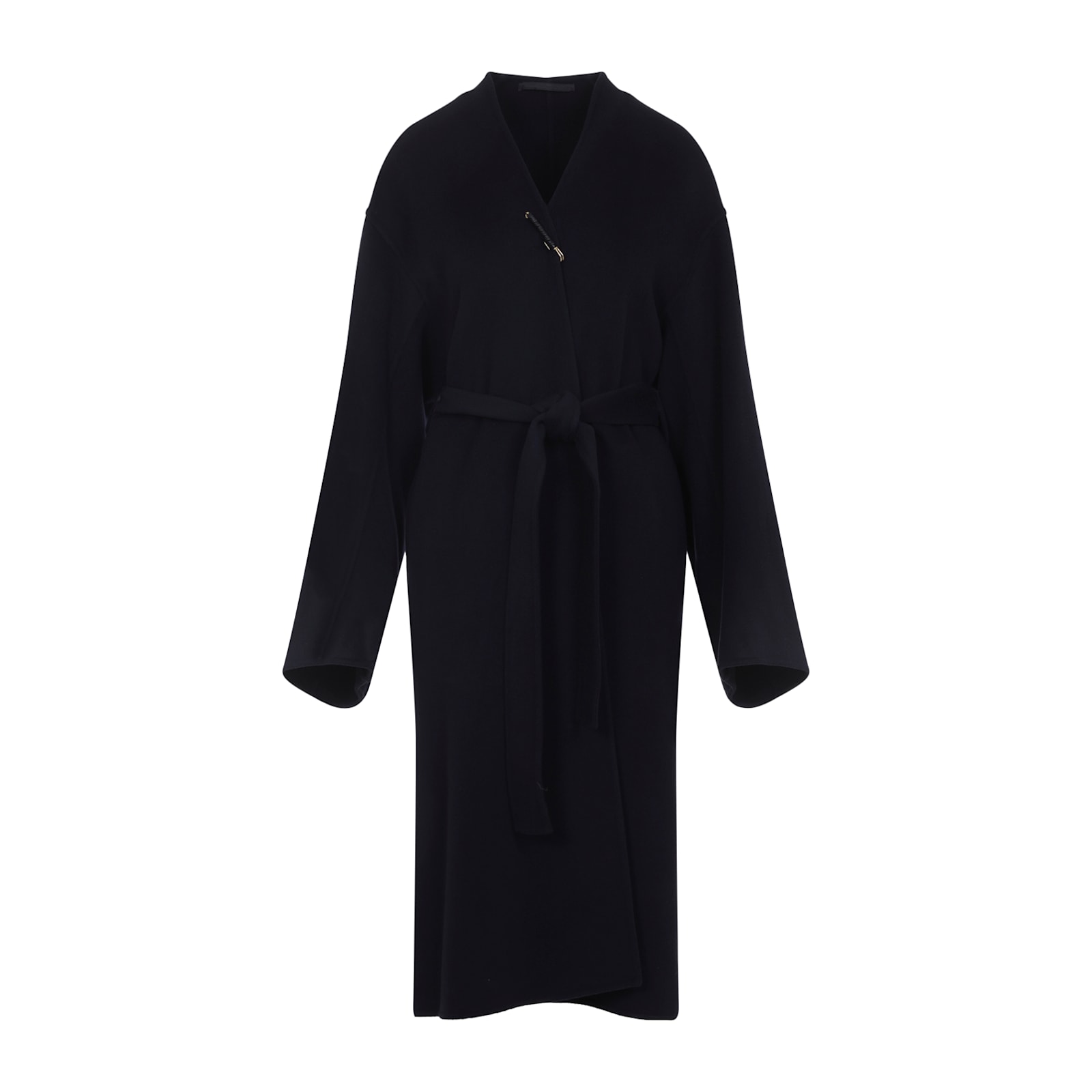 Carven Wool Wrap Coat In Blue