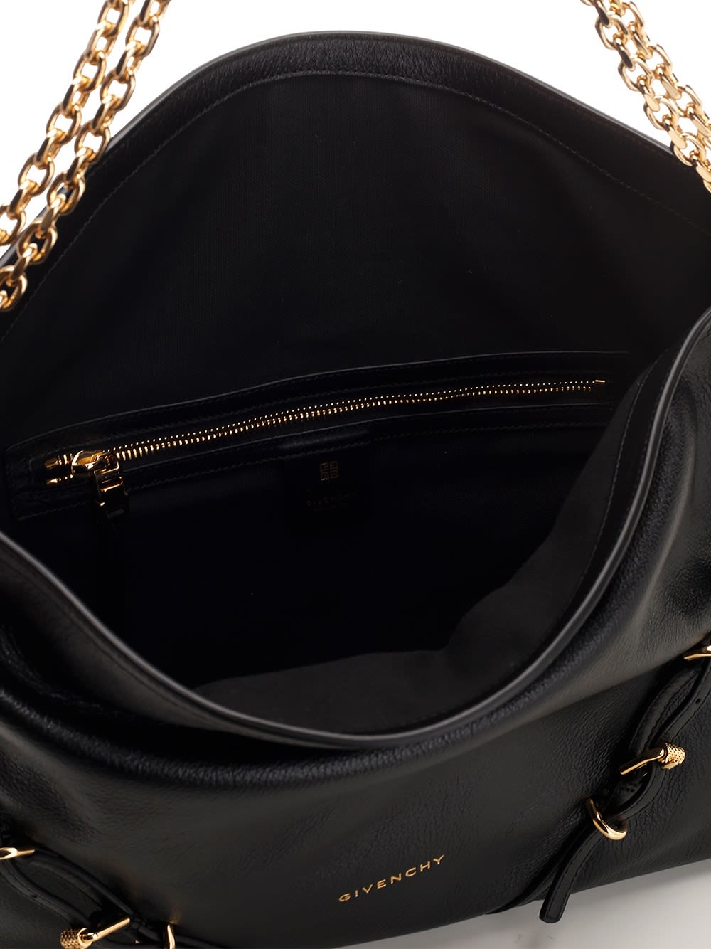 Shop Givenchy Voyou Chain Bag In Black