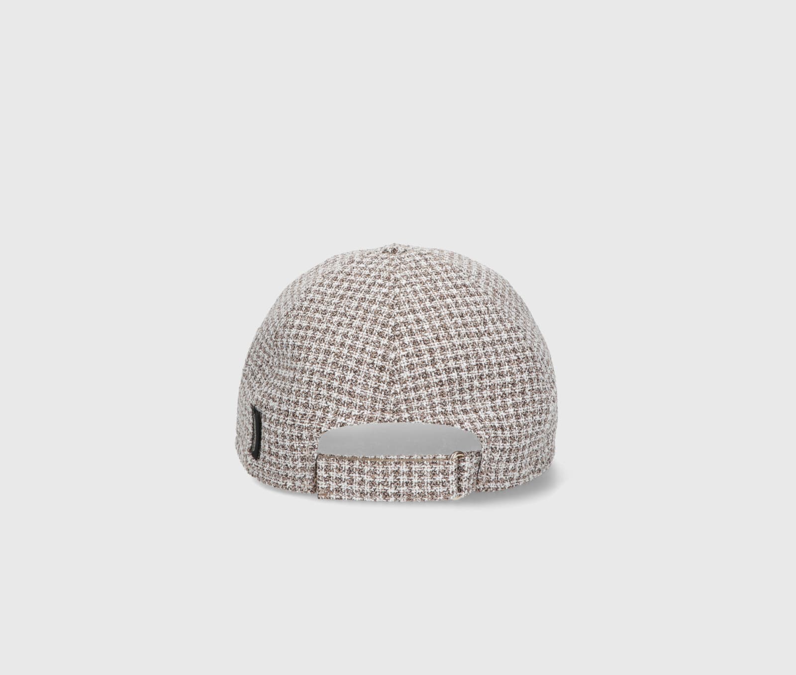 Shop Borsalino Hiker Baseball Cap In Houndstooth Beige/white