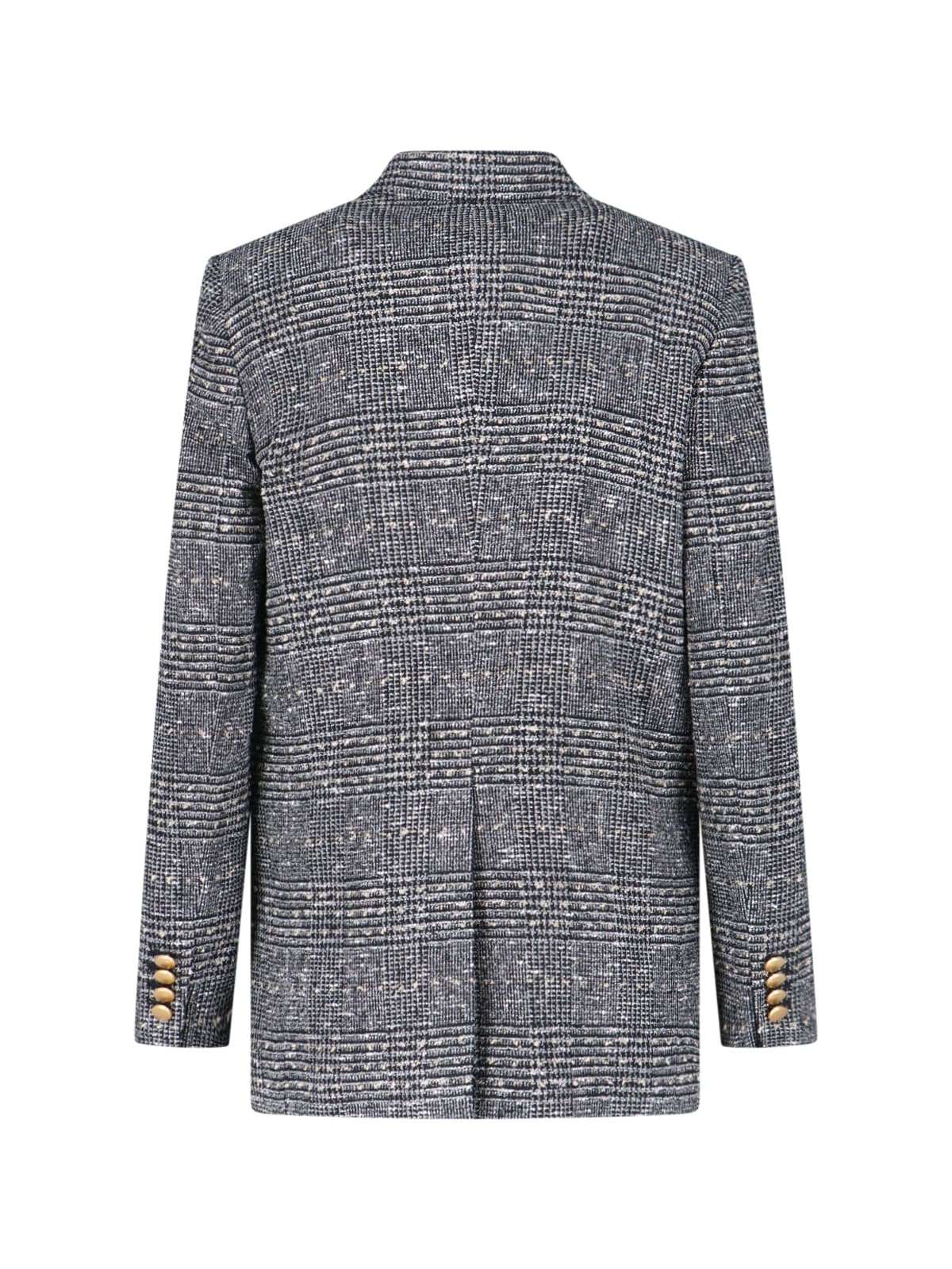 Tagliatore Tailored Double-breasted Jacket With Textured Plaid Pattern In Black