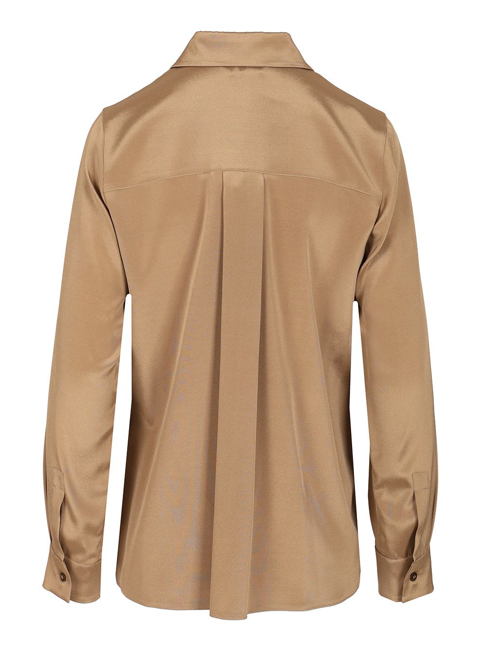 Max Mara Stretch Silk Cady Shirt Shirts Brown In Neutral