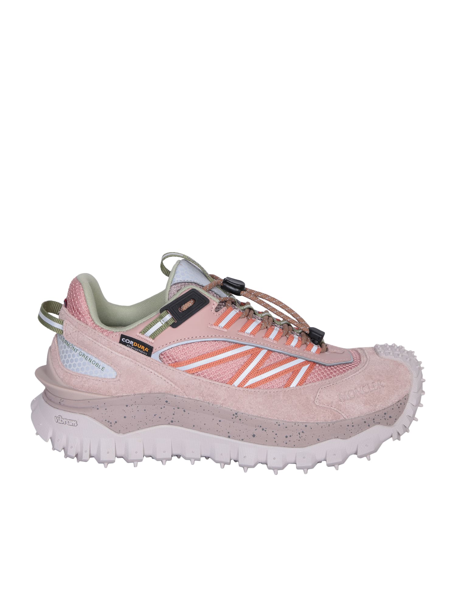 Shop Moncler Runner Trailgrip Pink Sneakers