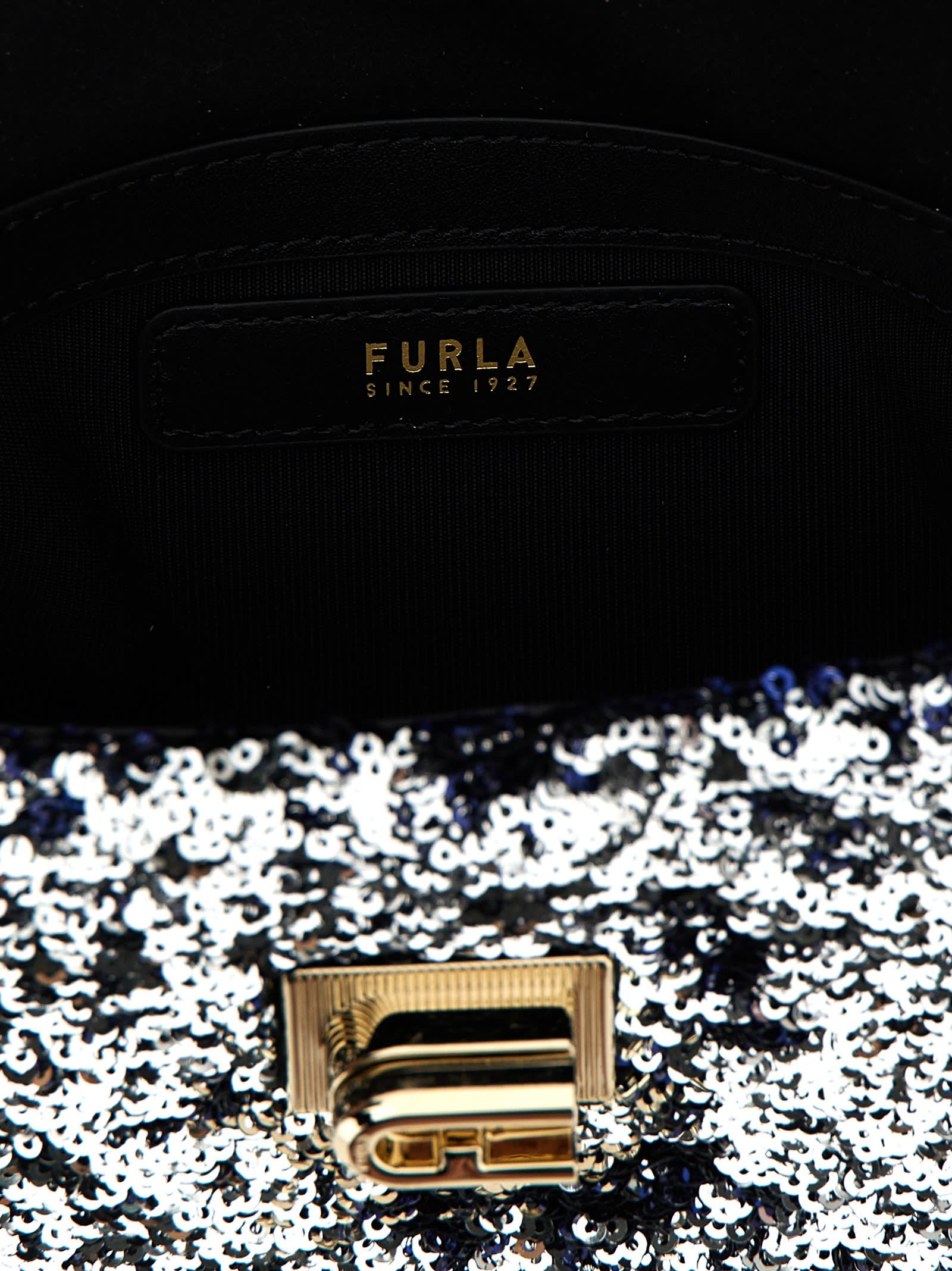 Furla 1927 Mini Crossbody Bag In Silver