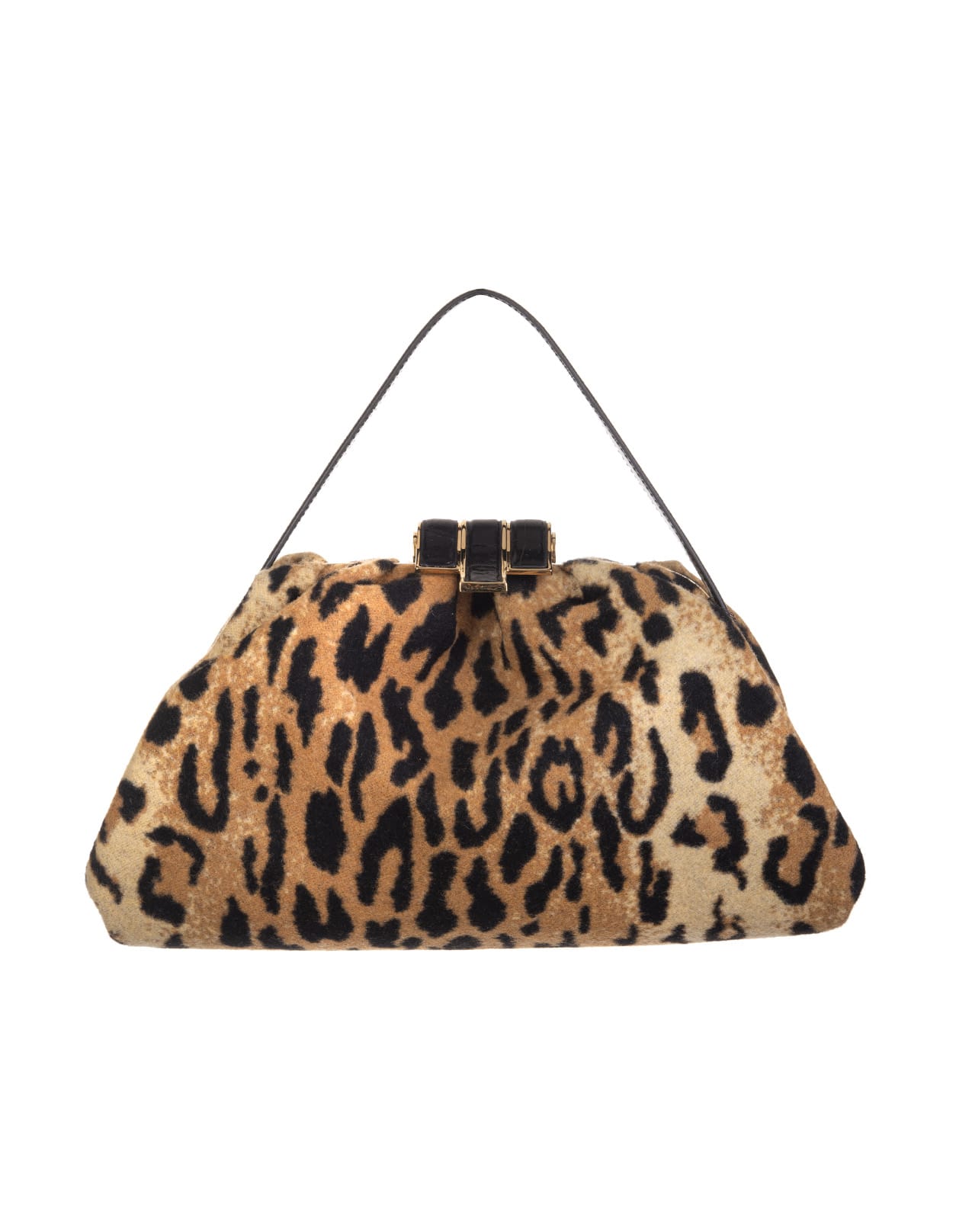 Ermanno Scervino Macula Print Clutch With Shell Closure
