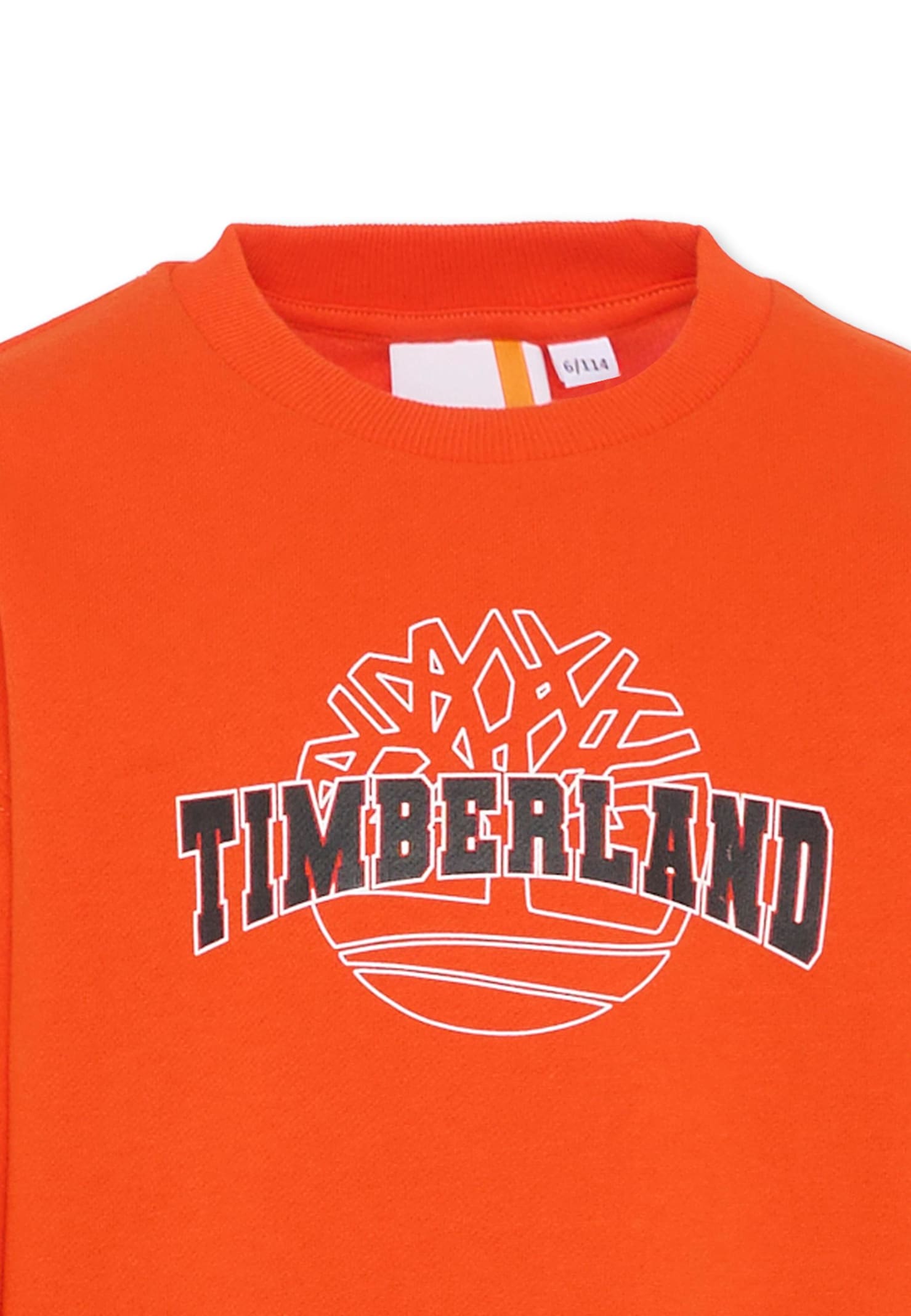 Timberland Red Sweatshirt For Boy With Logo In Orange