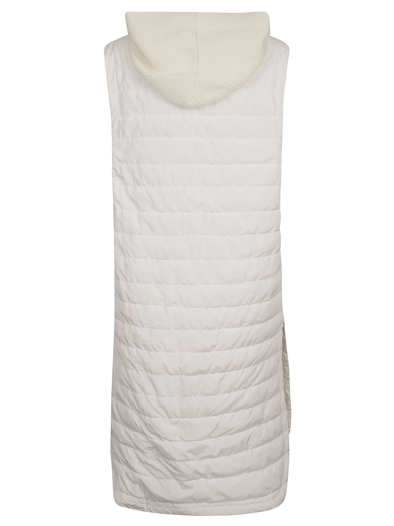 Fabiana Filippi Long Quilted Vest In White