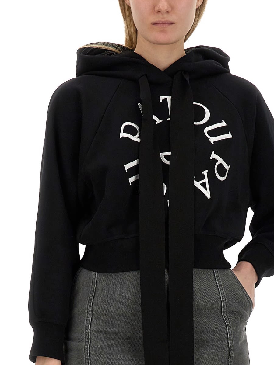 Shop Patou Sweatshirt With Logo Embroidery In Black