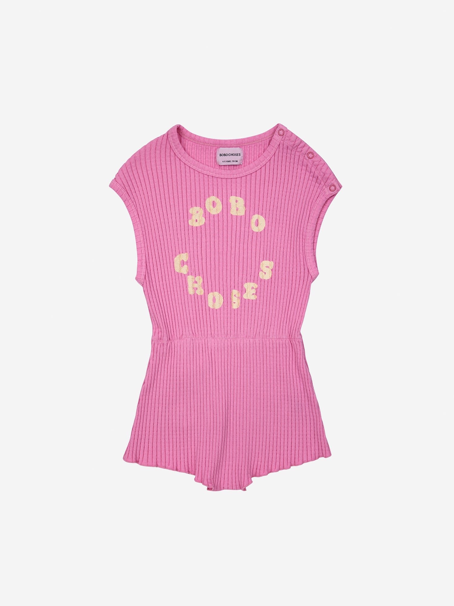 Bobo Choses Kids' Pink Jumpsuit For Girl With Logo