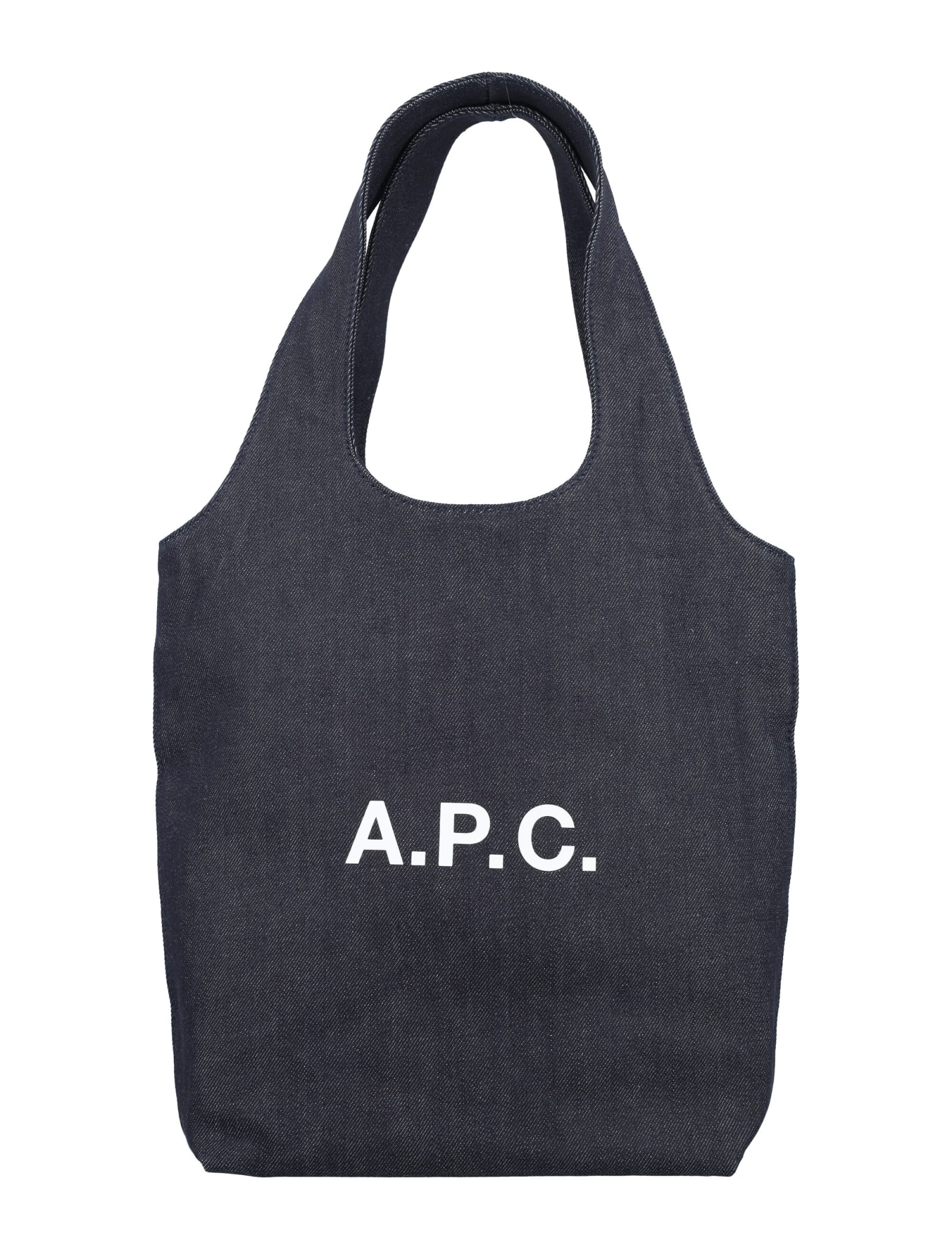 Shop Apc Ninon Small Tote Bag In Indigo