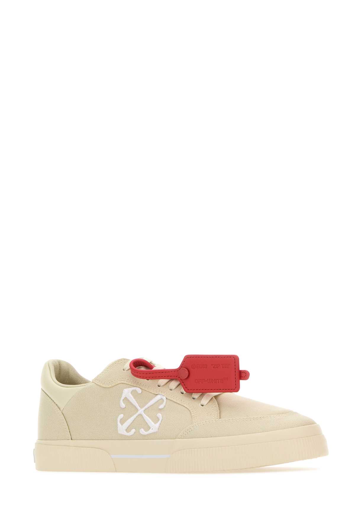 OFF-WHITE SAND CANVAS NEW LOW VULCANIZED SNEAKERS