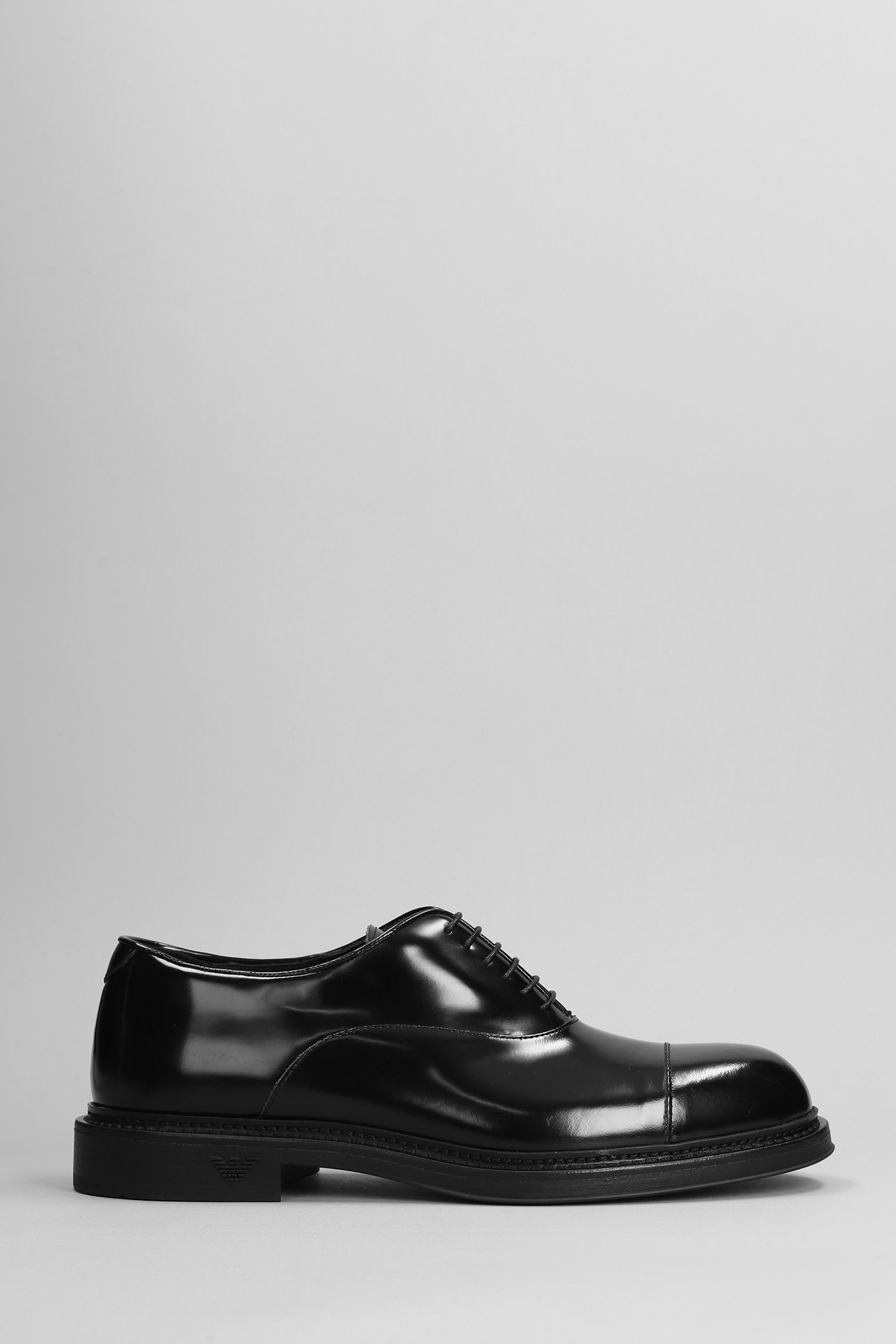 Lace Up Shoes In Black Leather