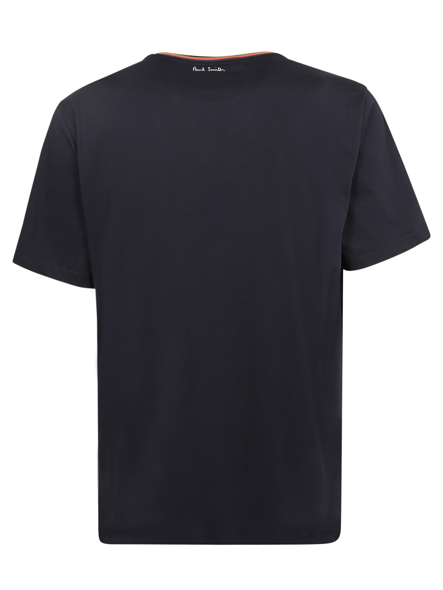 Shop Paul Smith Striped Logo-print T-shirt Blue