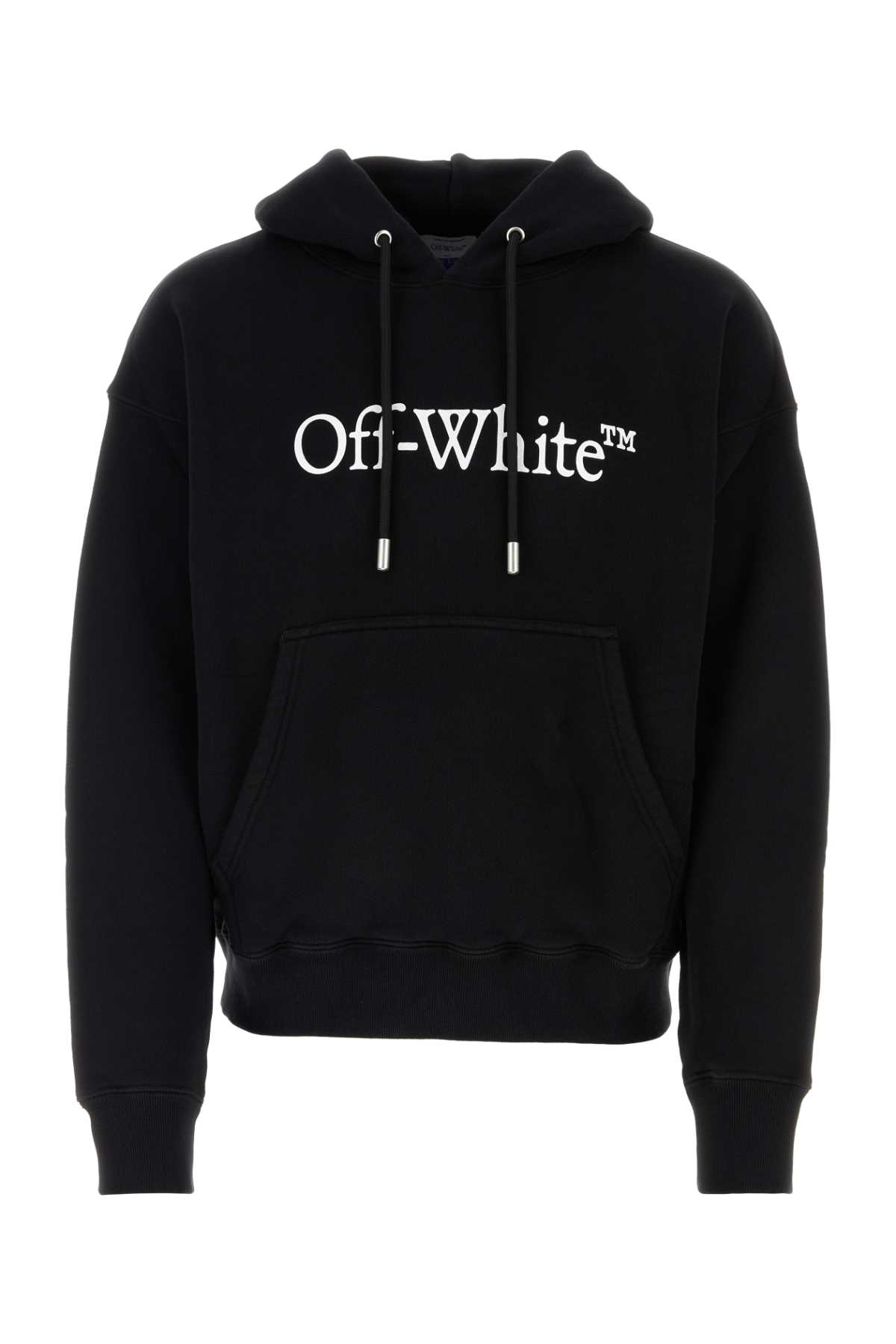 Shop Off-white Black Cotton Sweatshirt In 1001