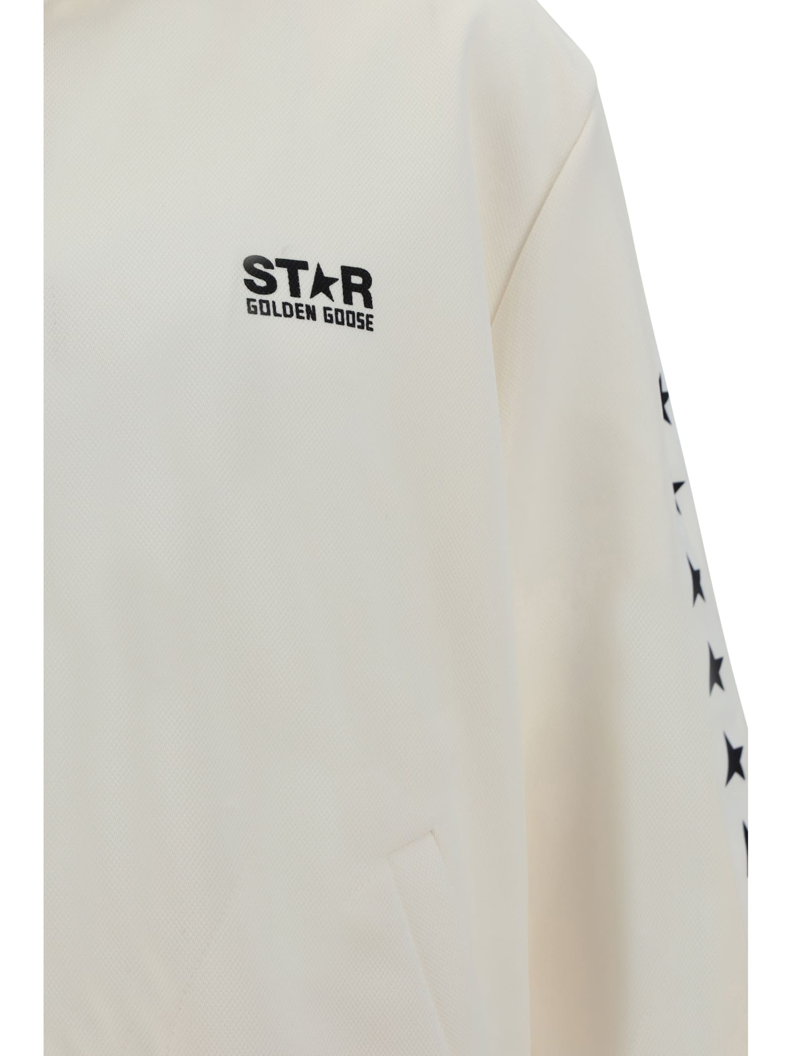 スウェット・トレーナー Golden Deluxe Brand Ivory Polyester Denis Sweatshirt Golden Goose Deluxe Brand Men Ivory Polyester Denis