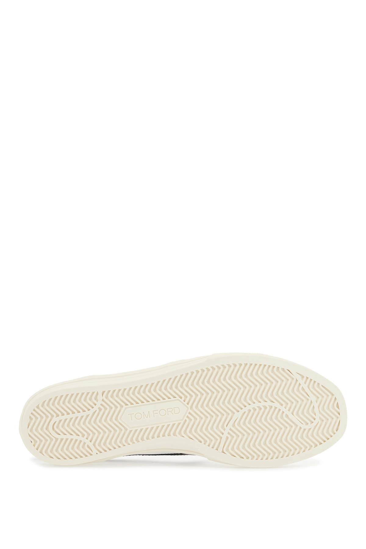 Tom Ford Jarvis Low-top Sneakers In Optical White/black + Ivory (white)