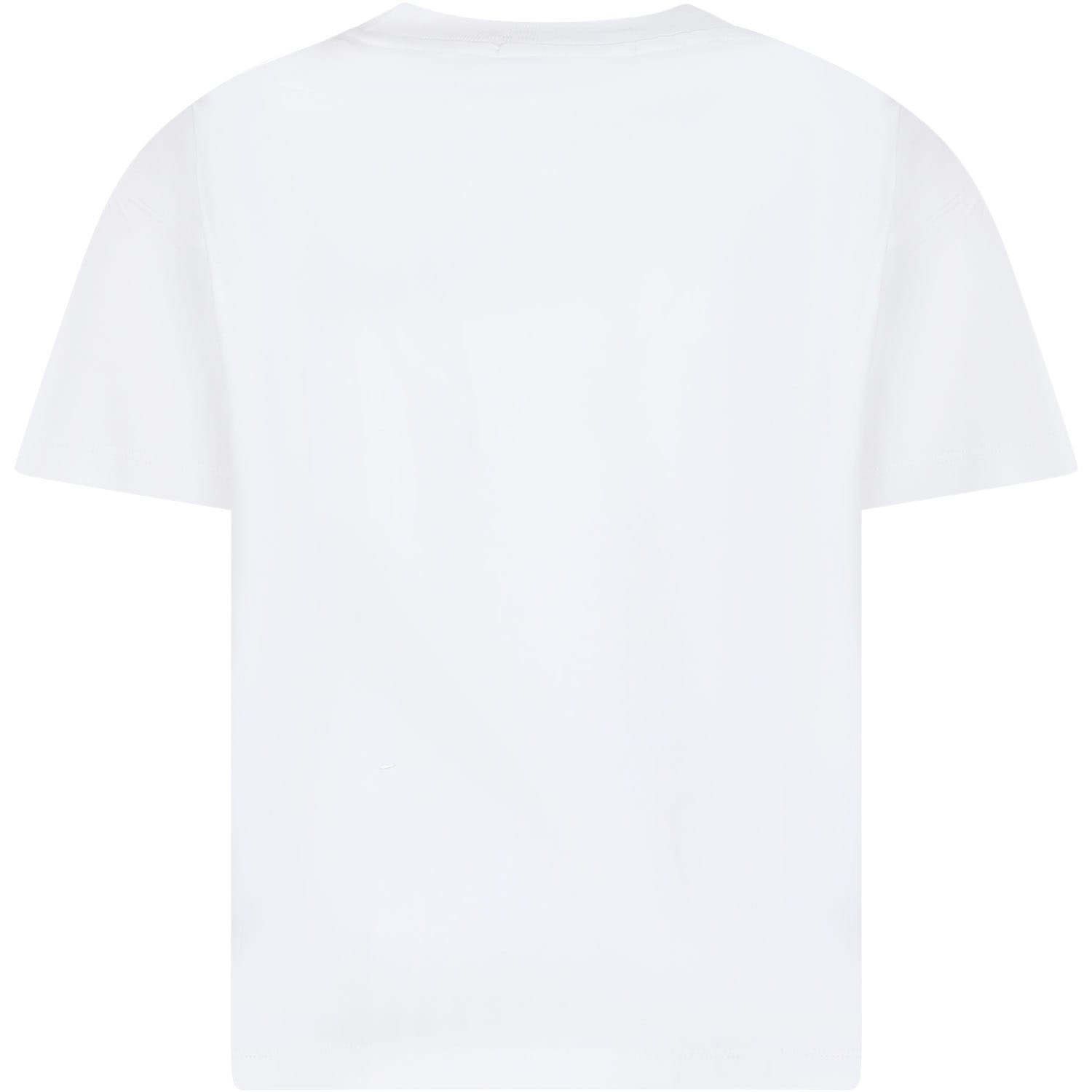 Shop Calvin Klein White T-shirt For Boy With Logo