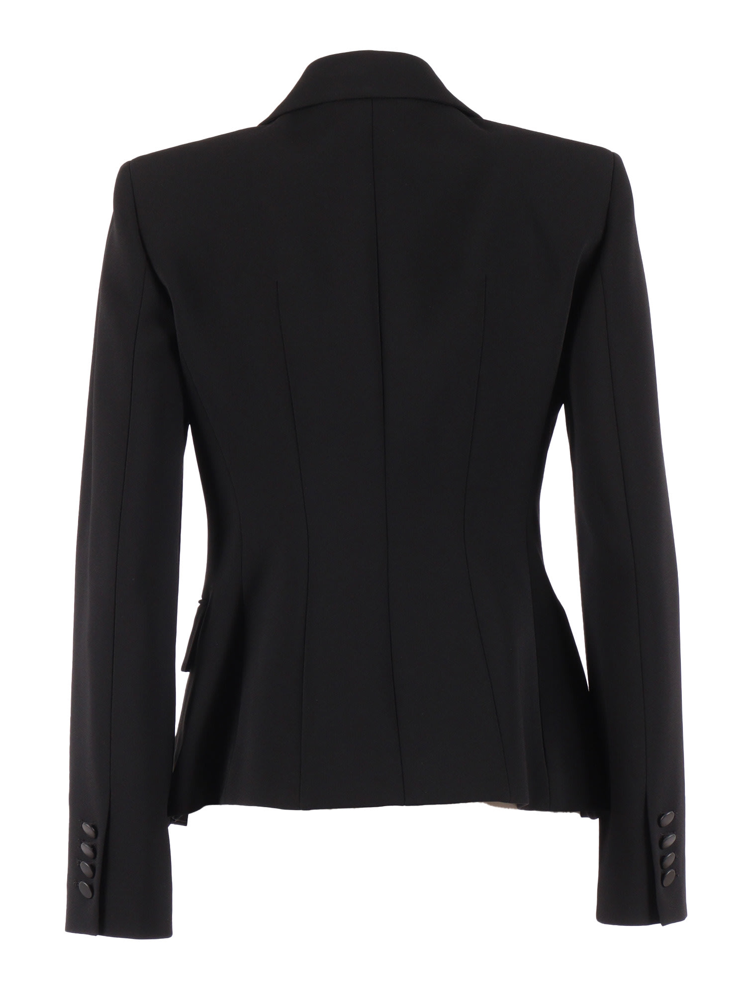 Max Mara Three-button Tailored Jacket In Black