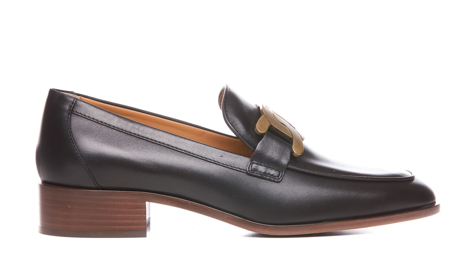 Shop Tod's Leather Loafers In B999