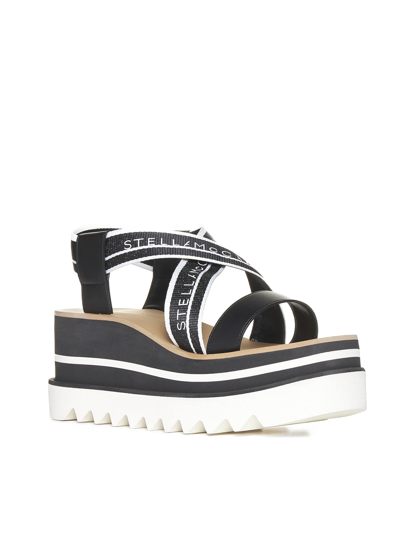 Shop Stella Mccartney Sandals In Black/white