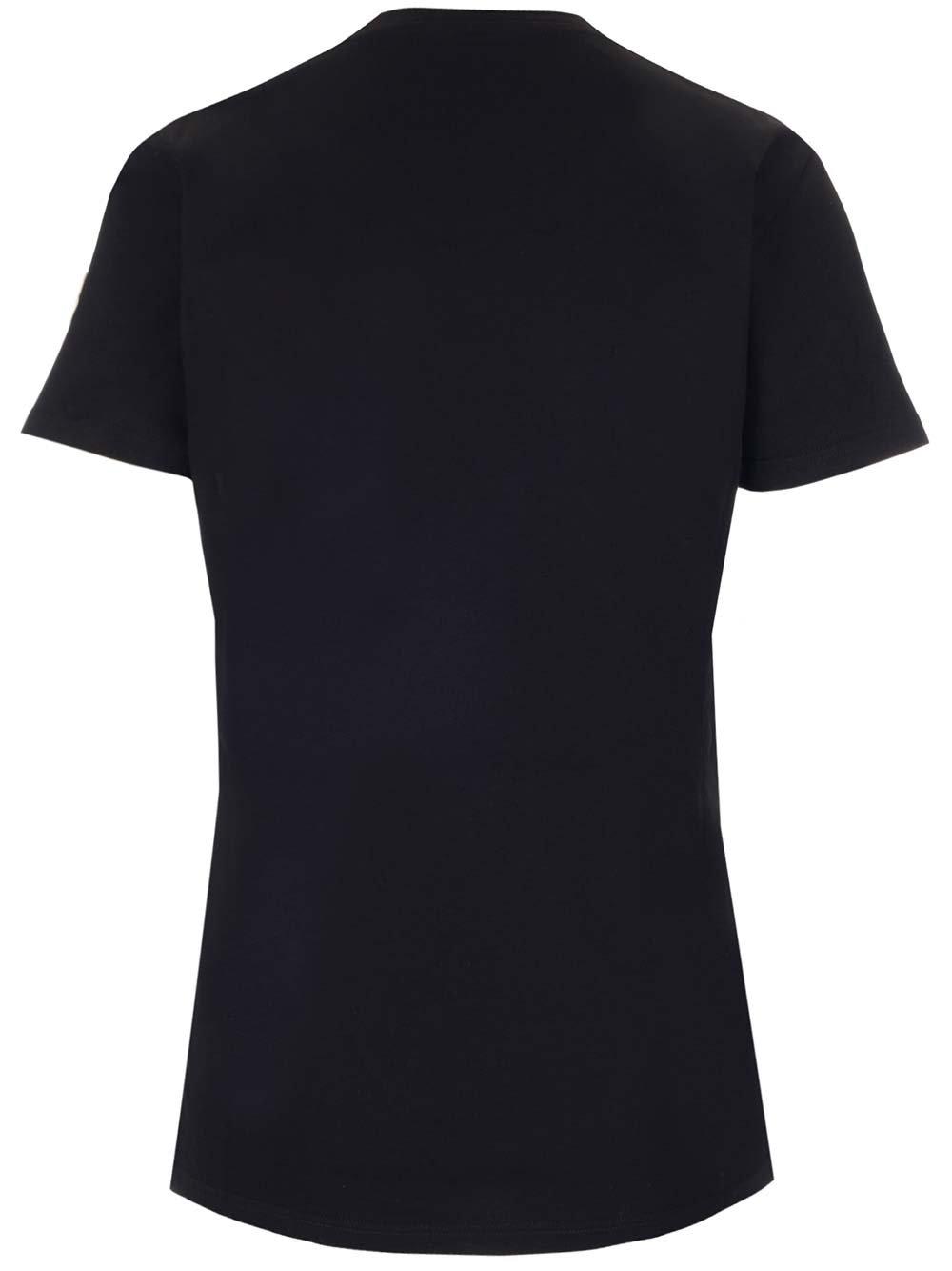 Moncler Crewneck Short-sleeved T-shirt In Black