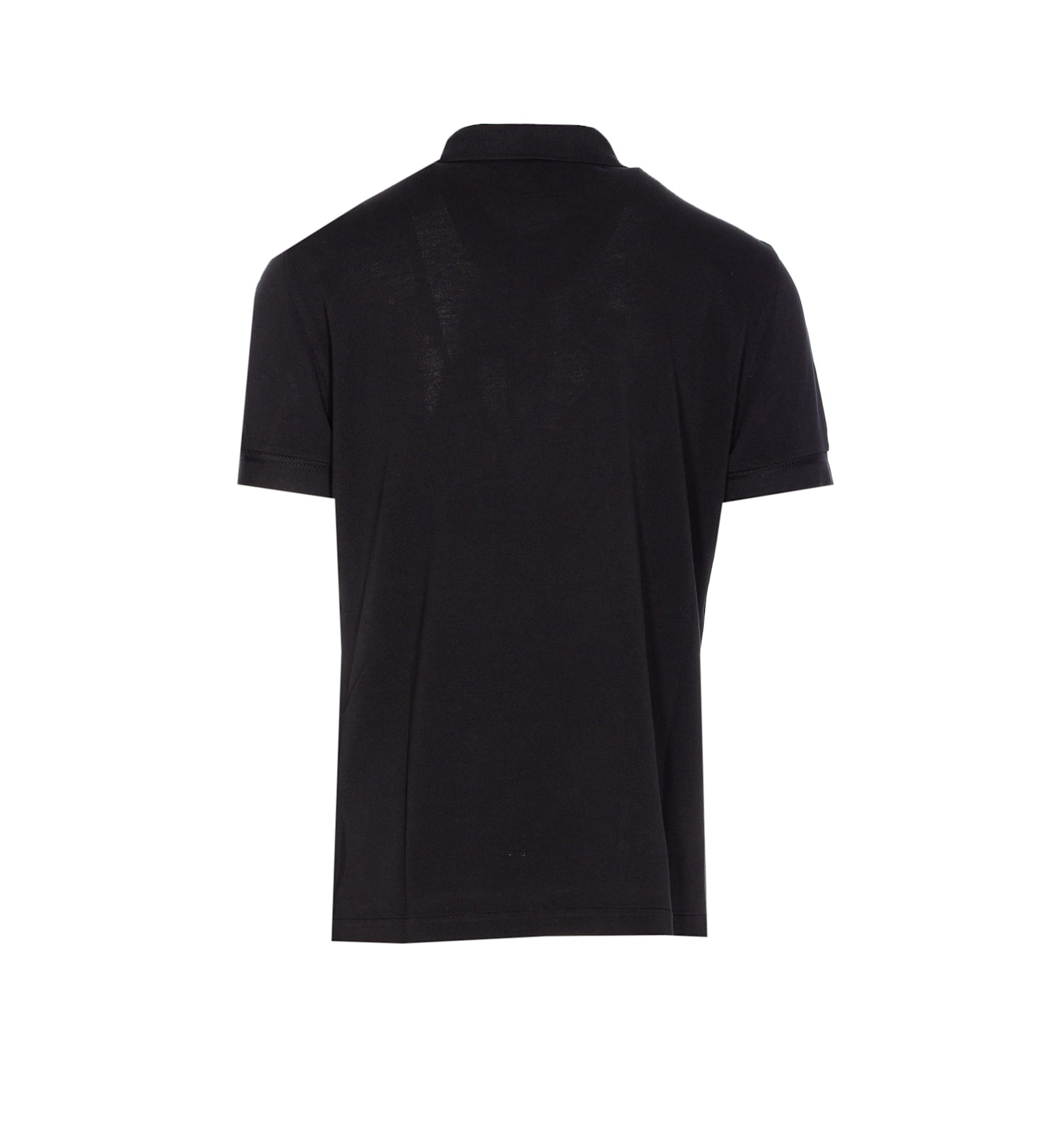 Tom Ford Slim-fit Lyocell And Cotton-blend Piqué Polo Shirt In Black