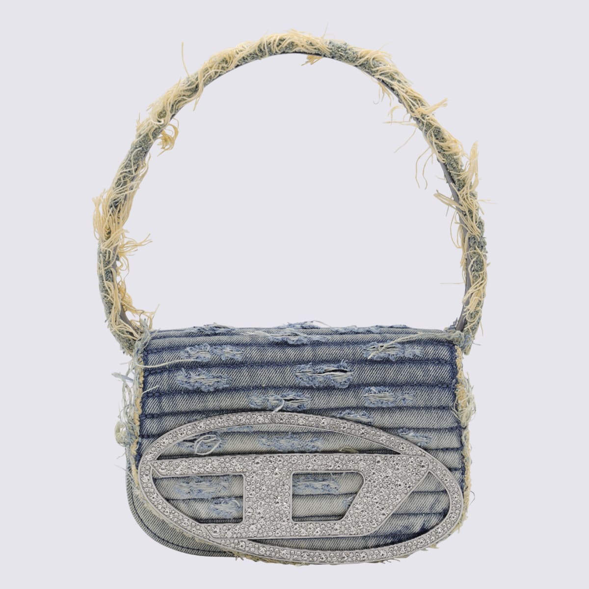 Denim Leather D Shoulder Bag