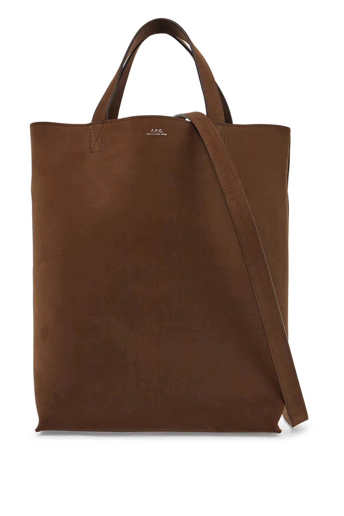 A. P.C. Medium Brown Calfskin Bag With Removable Shoulder Strap Cabas Maiko