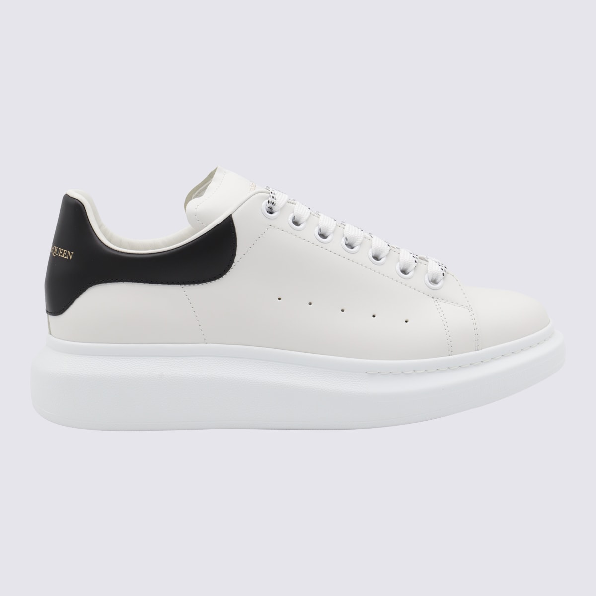 Alexander Mcqueen White Leather Sneakers In White