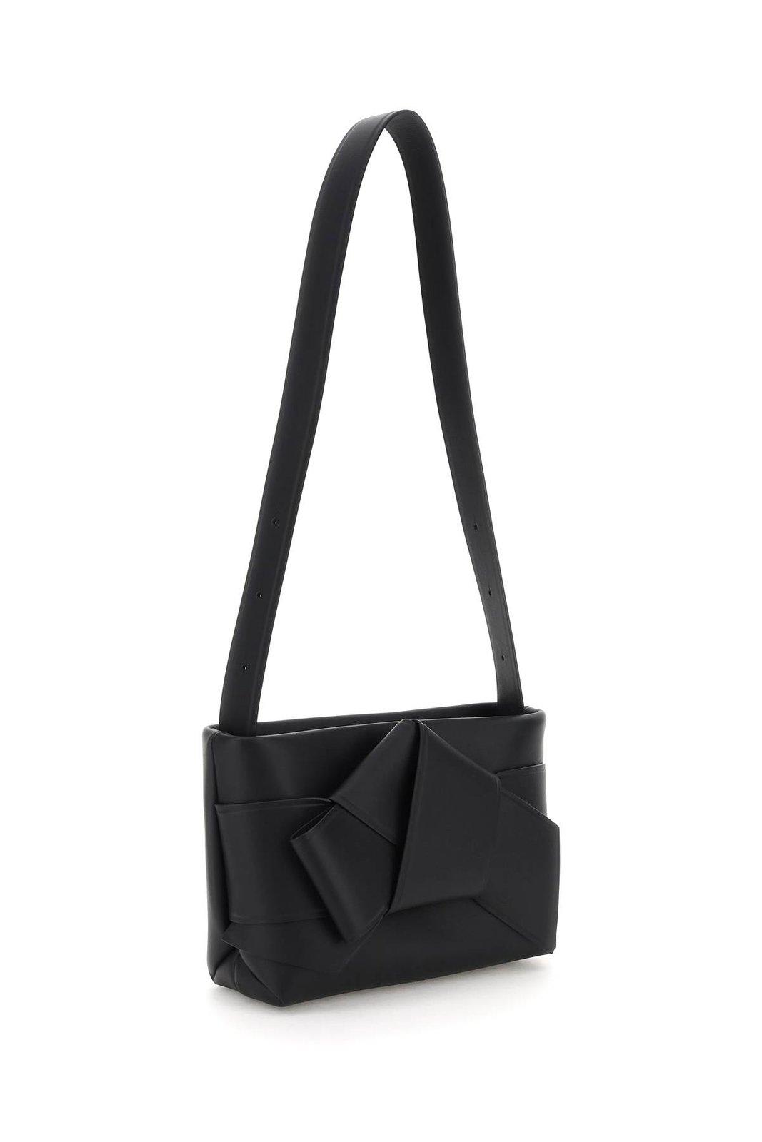 Shop Acne Studios Bow-detailed Shoulder Bag In Black