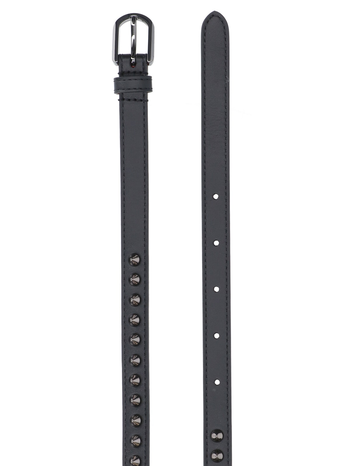 Christian Louboutin Loubispikes Belt In Black