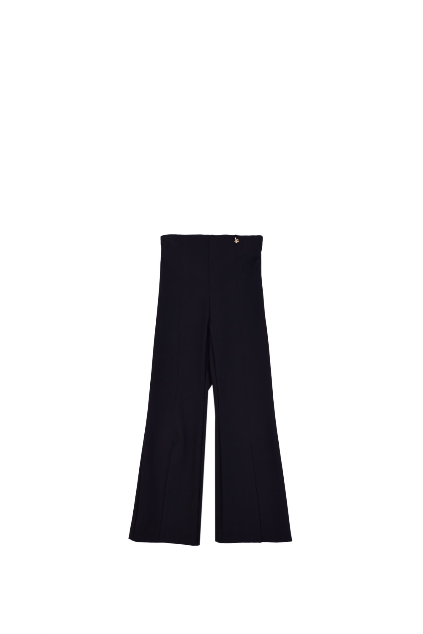 ELISABETTA FRANCHI FLARED TROUSERS WITH FRONT SPLIT