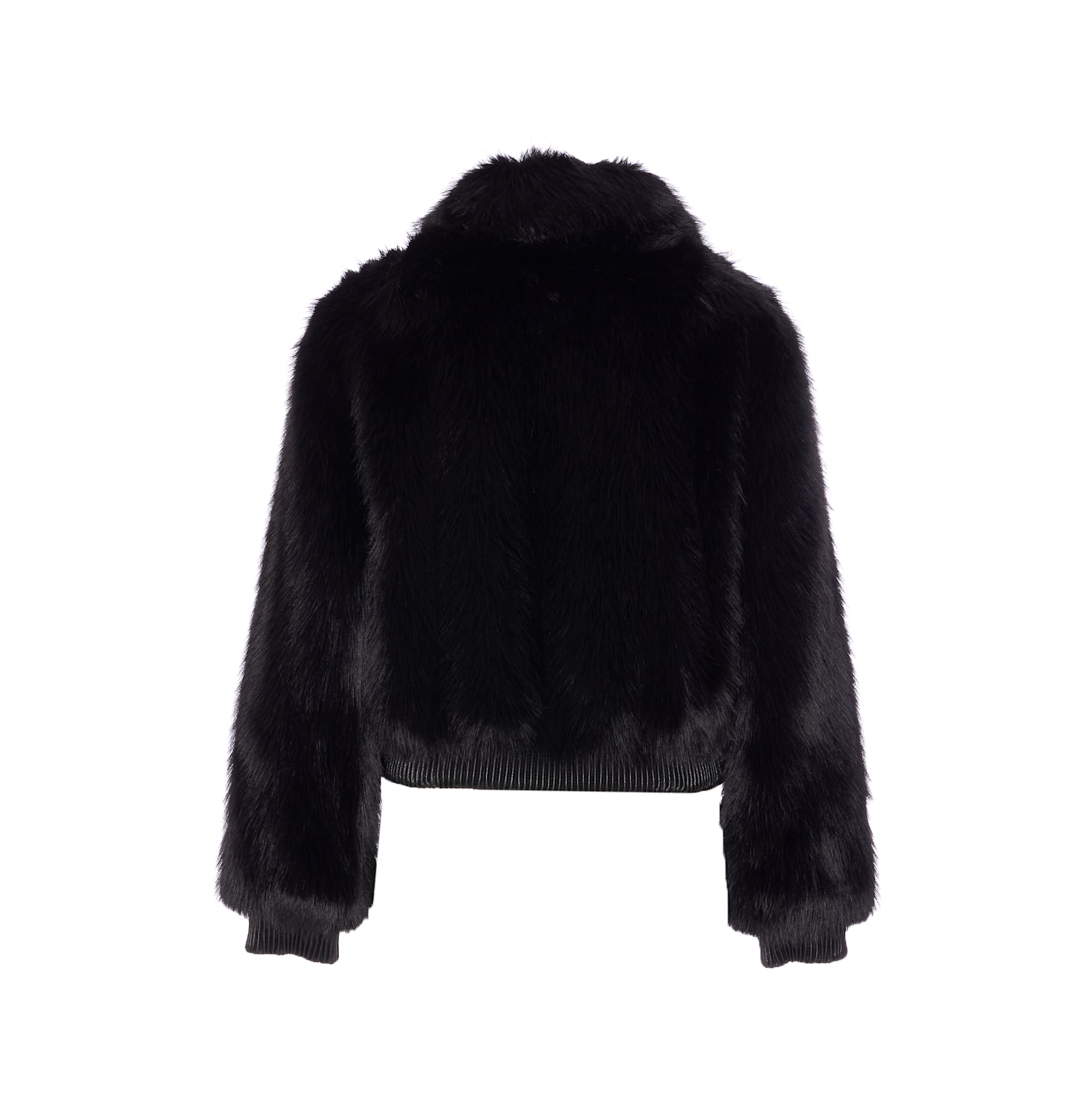 Liu •jo Faux Fur Jacket In Black