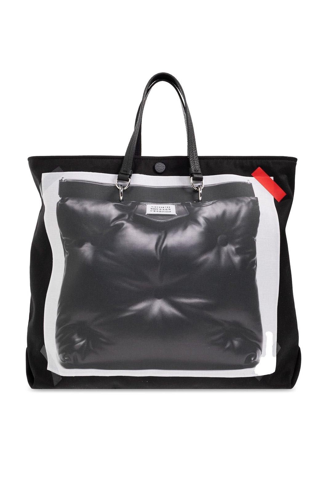 MAISON MARGIELA LOGO PATCH PANELLED TOTE BAG