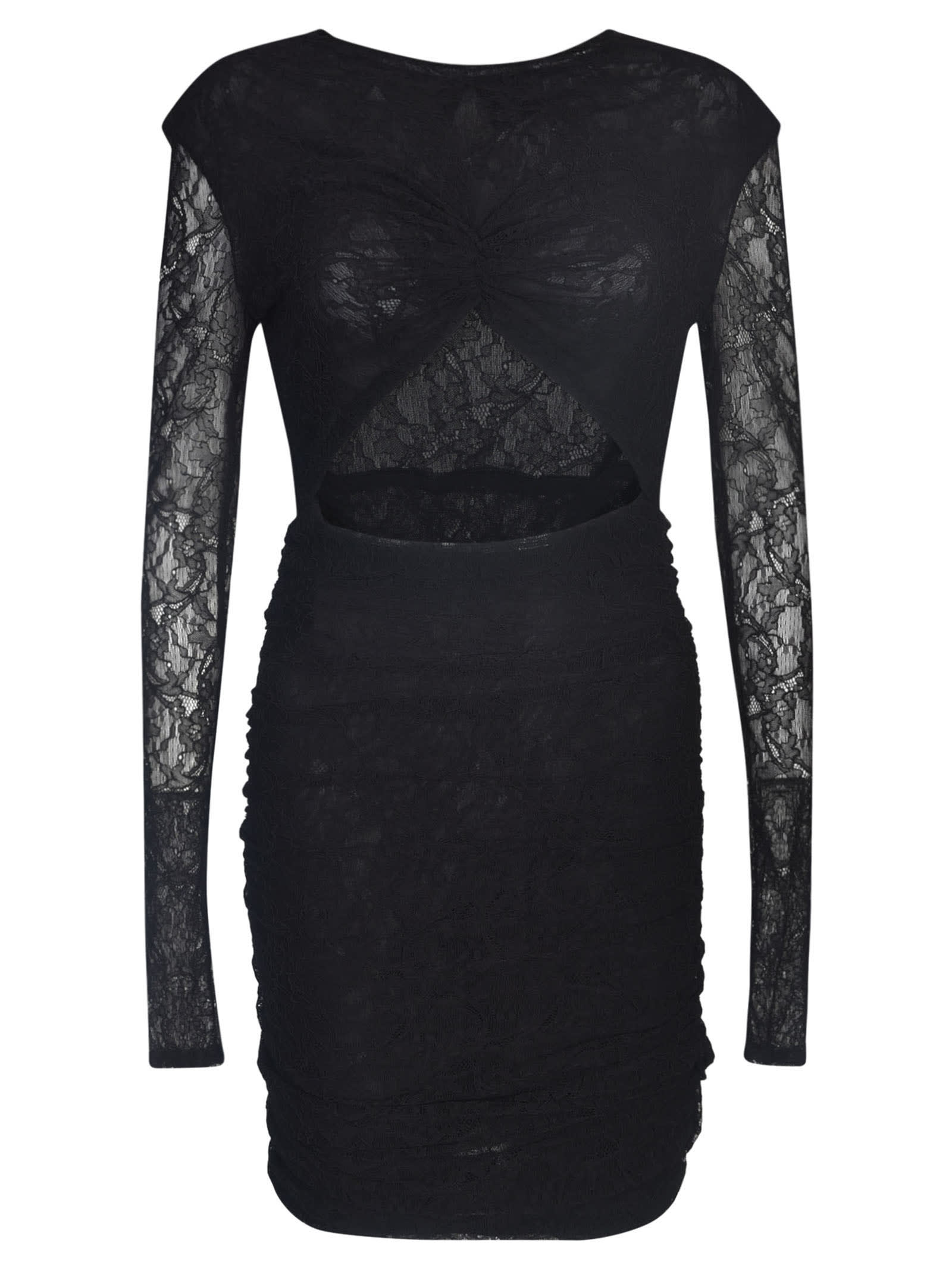 Lace Sleeve Cut-out Detail Slim Dress