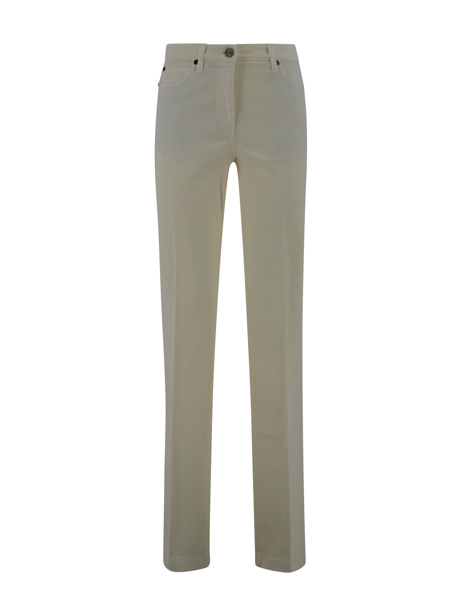Etro Embroidered-detail Five-pocket Design Jeans In Green