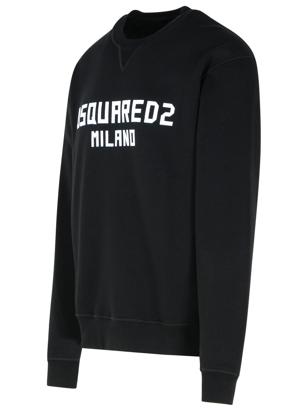 Dsquared2 Logo Print Sweatshirt In Black In Black