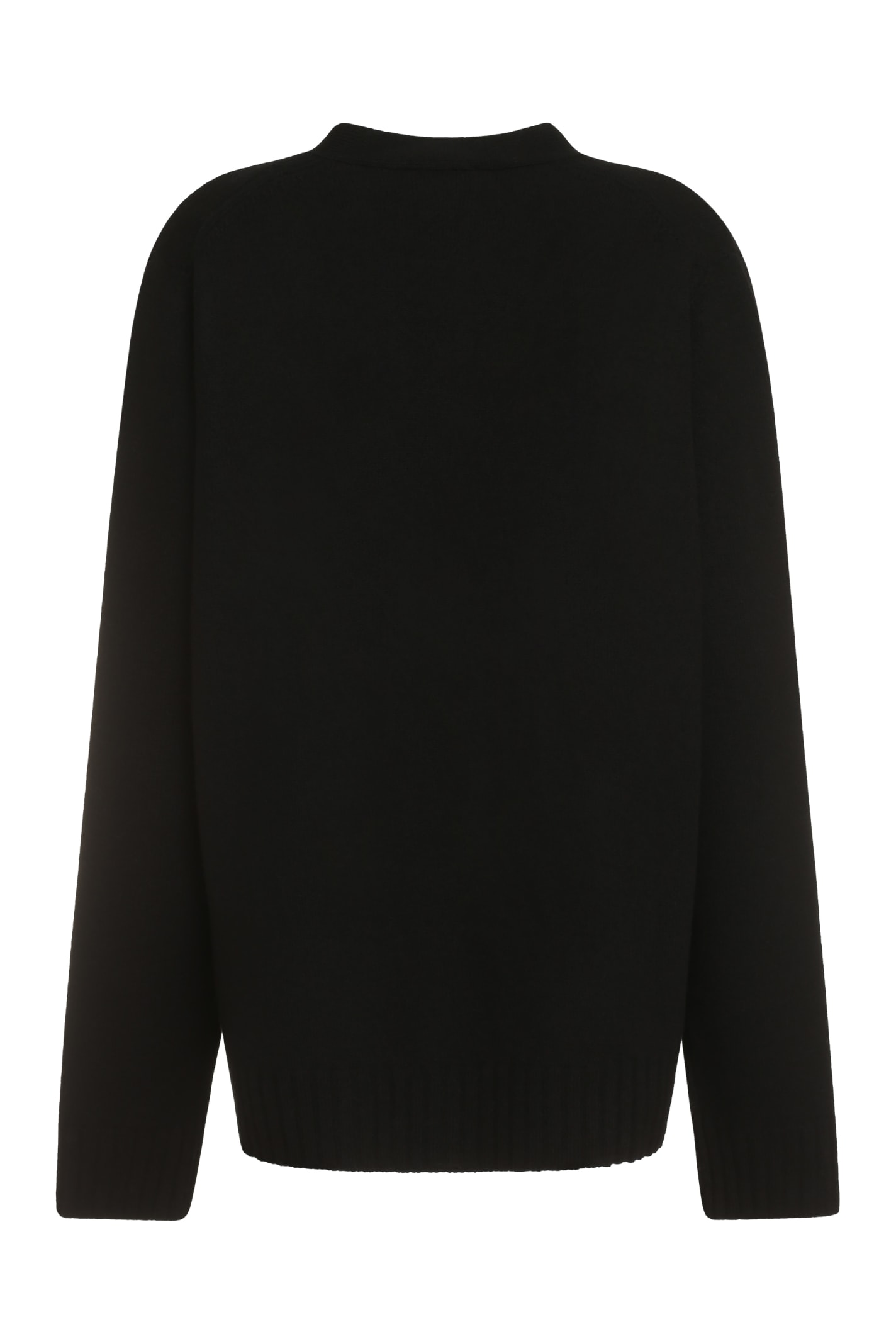 Jil Sander Wool Cardigan In Black