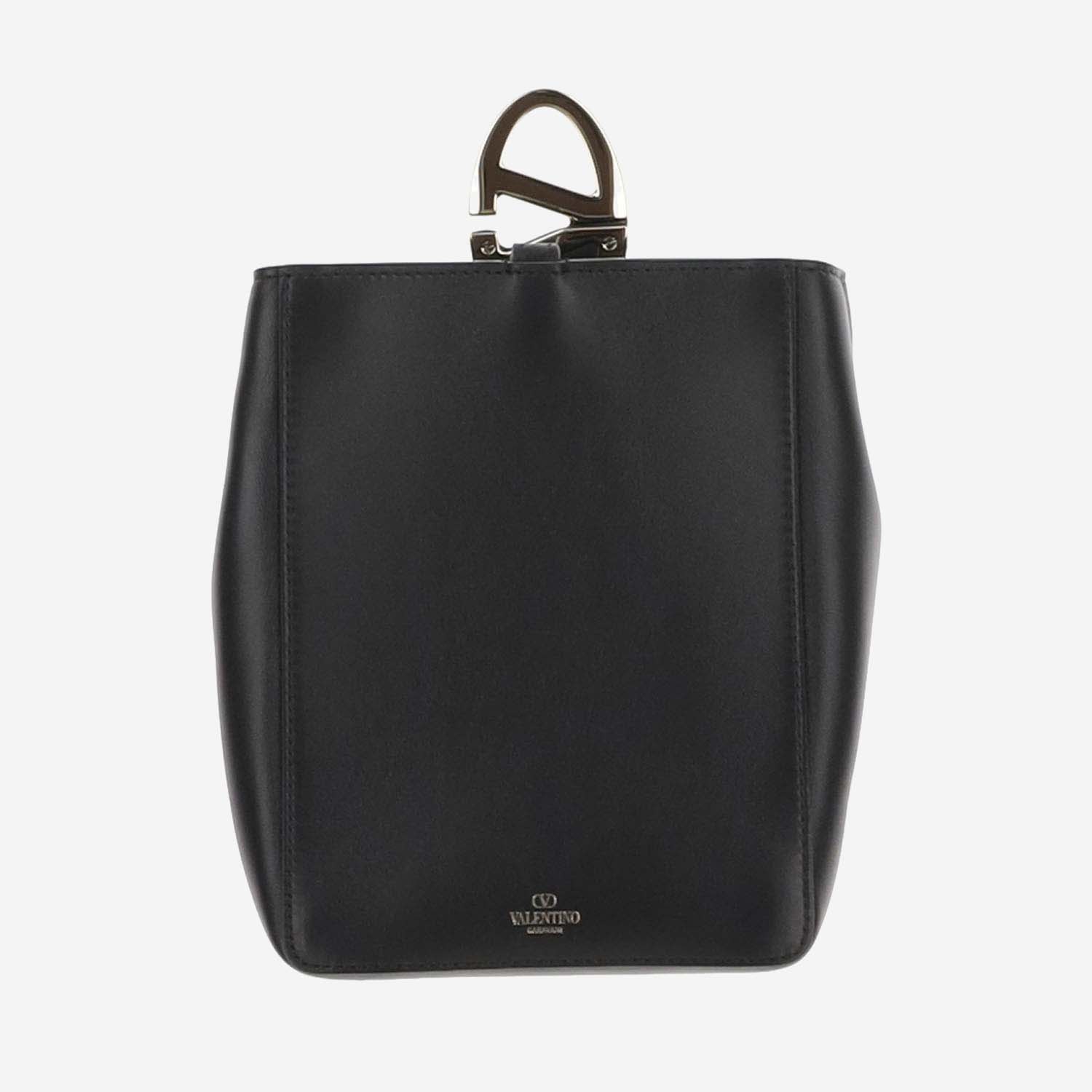 Shop Valentino Vlogo Shoulder Bag In Black