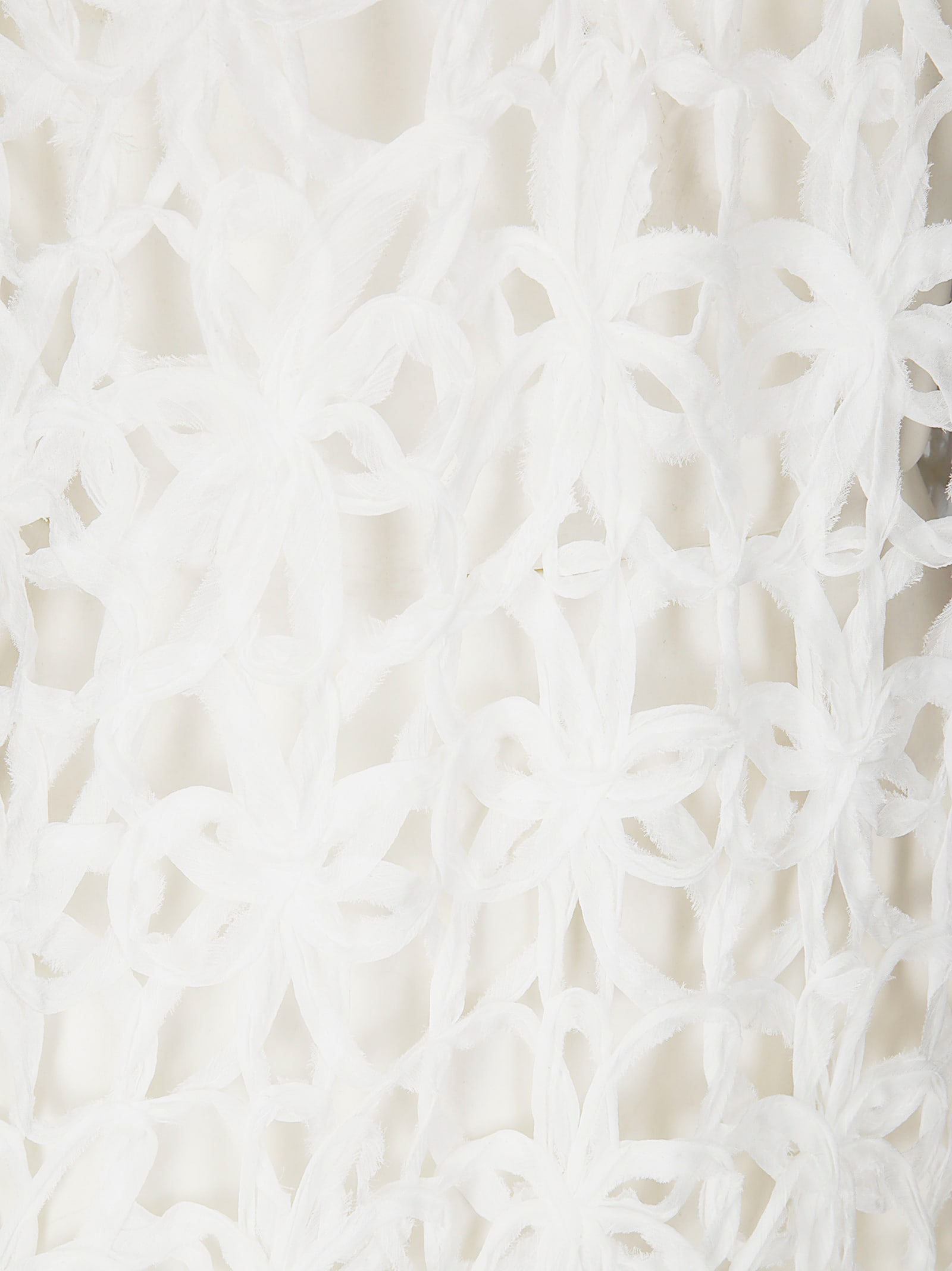 Stefano Mortari Floral Embroidered Top With Net-like Effect