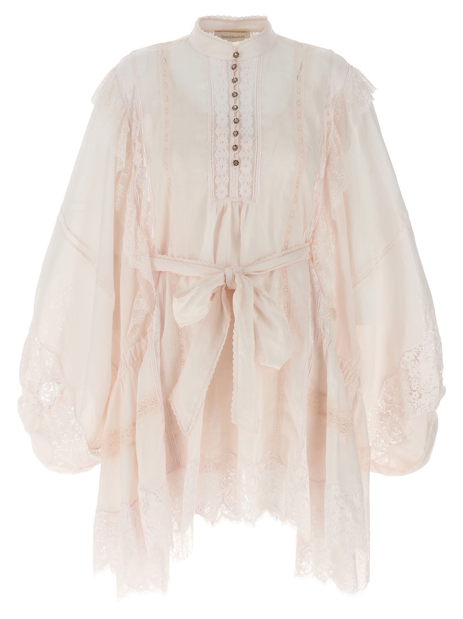 crush Lace Billow Mini Dress