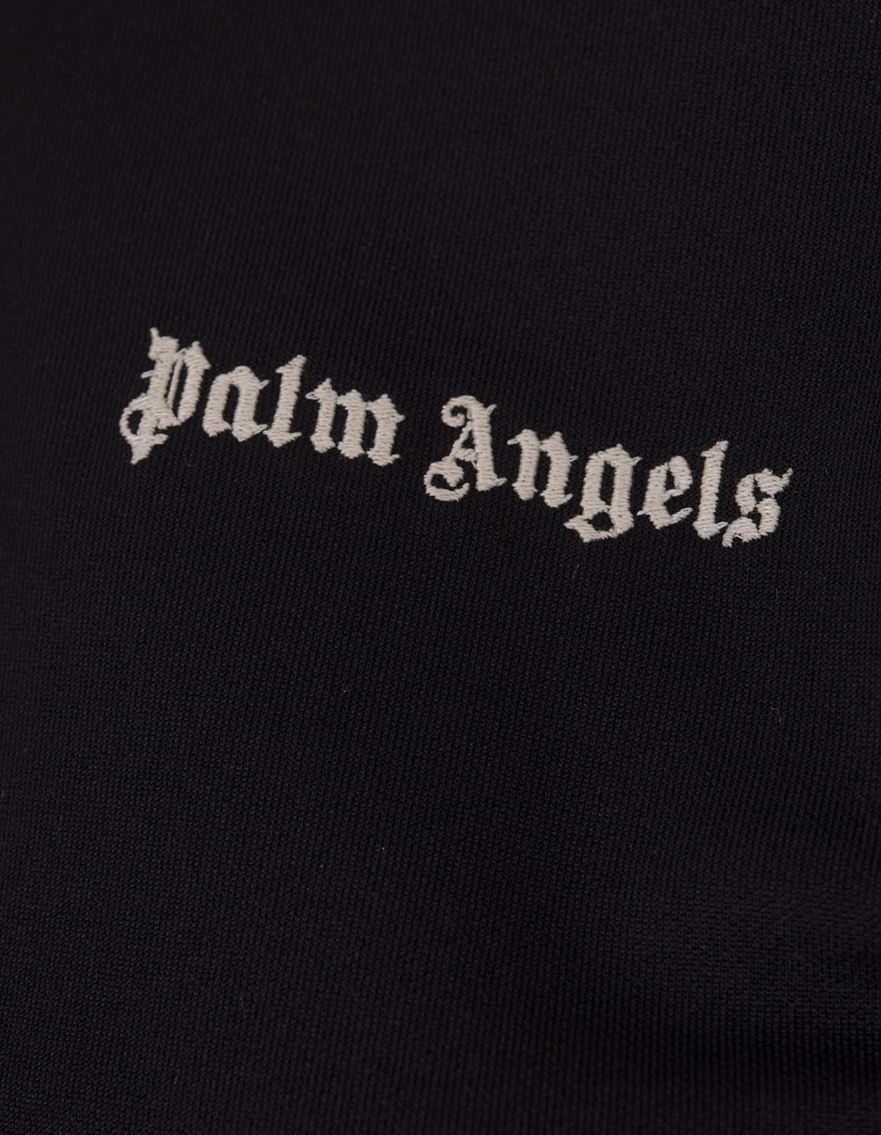 Shop Palm Angels Black Zip-up Sweatshirt With Logo