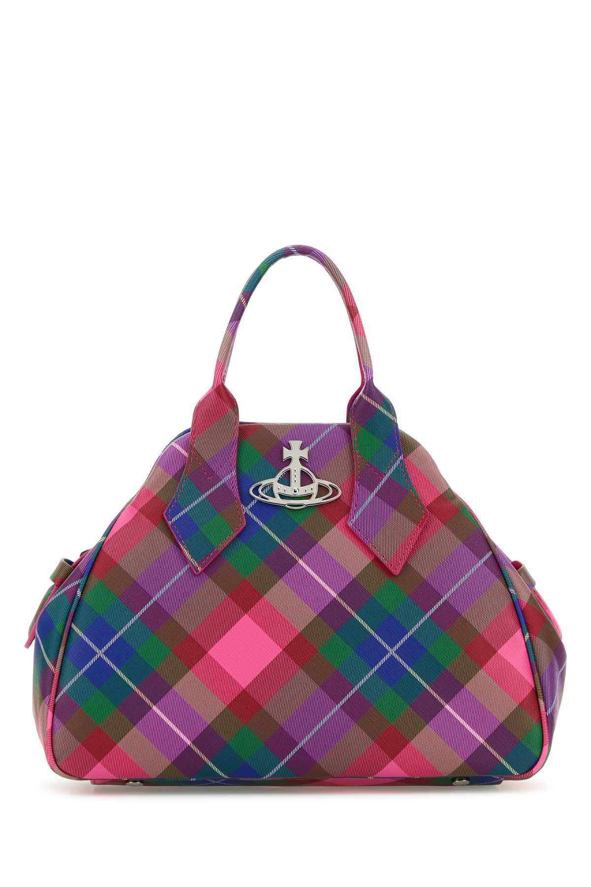 Shop Vivienne Westwood Printed Leather Medium Yasmine Handbag In Candytartan