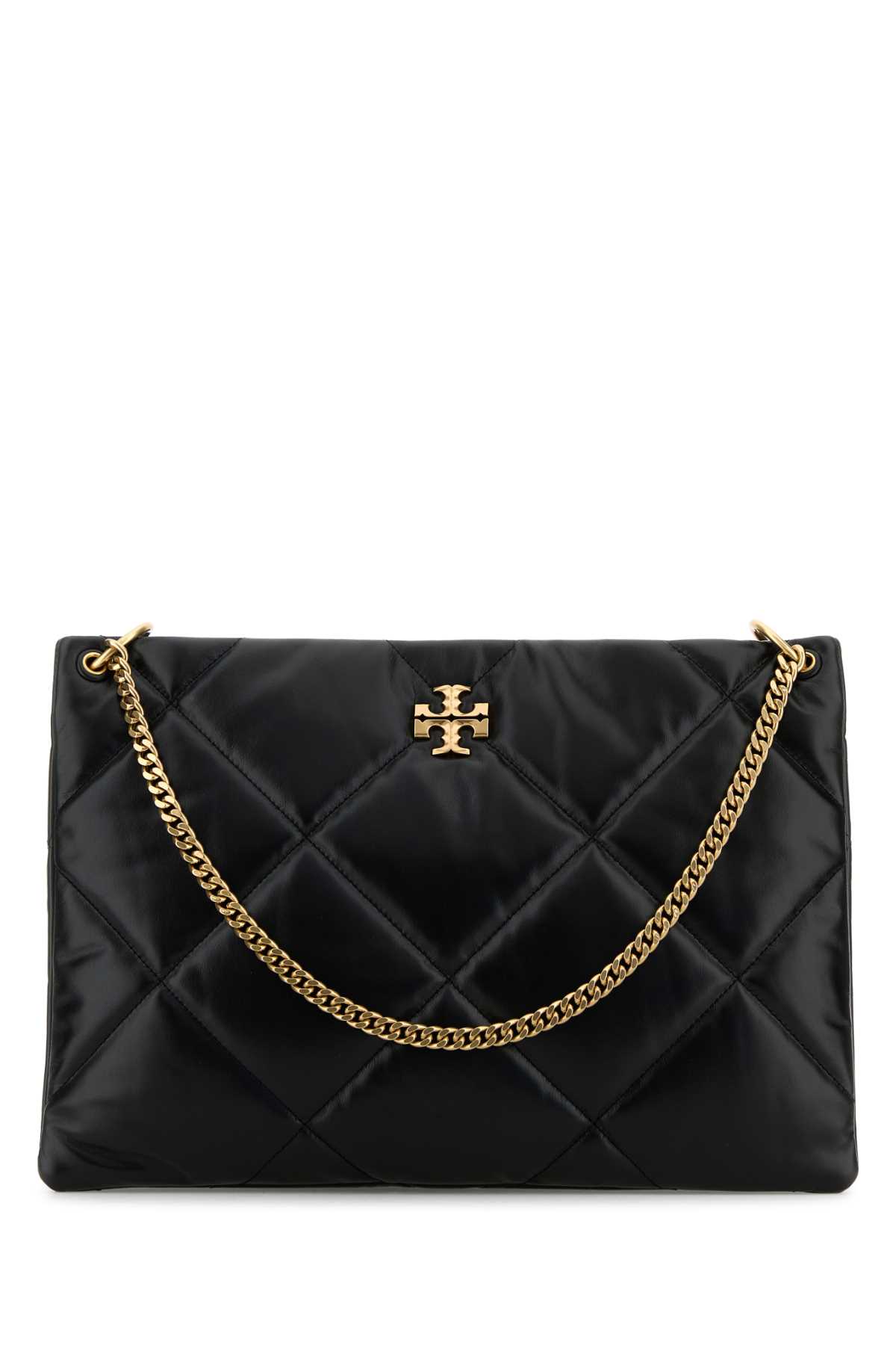 Shop Tory Burch Black Leather Kira Shoulder Bag