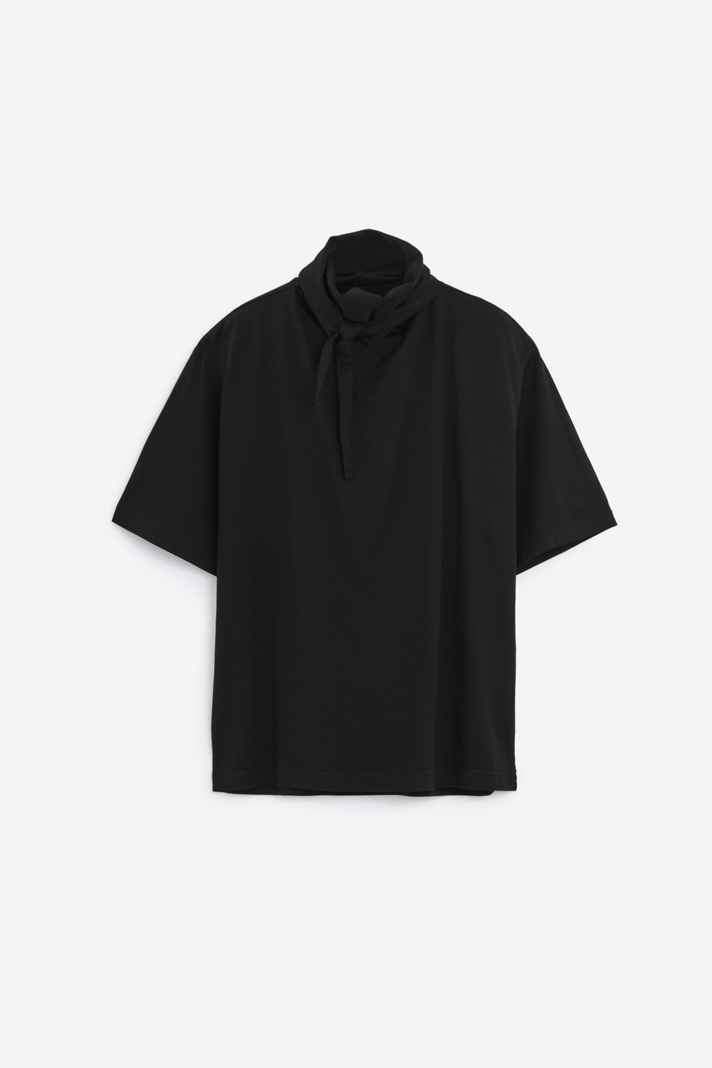 Shop Lemaire T-shirt With Foulard T-shirt In Black